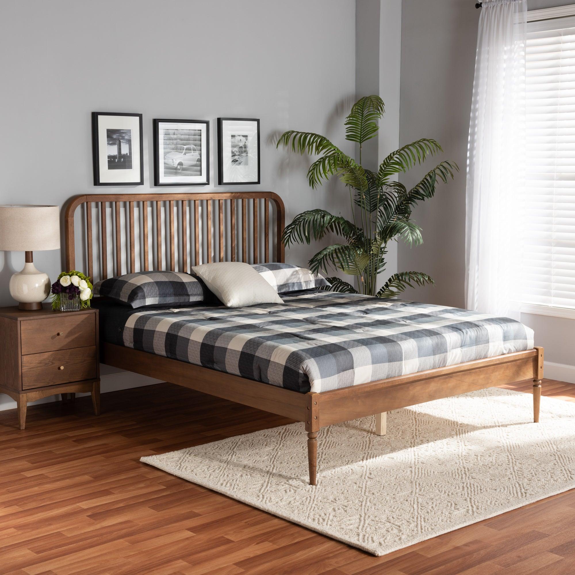Neilan Modern and Contemporary Finished Wood Platform Bed