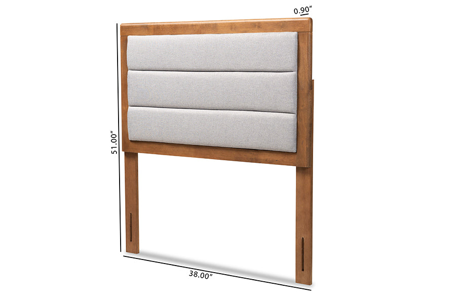 Dexter Modern and Contemporary Fabric Upholstered and Finished Wood Headboard