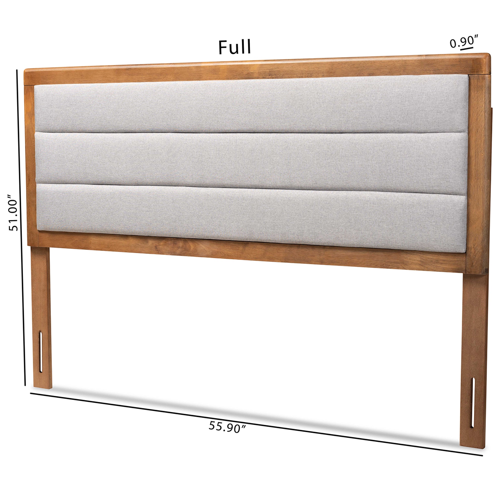 Dexter Modern and Contemporary Fabric Upholstered and Finished Wood Headboard