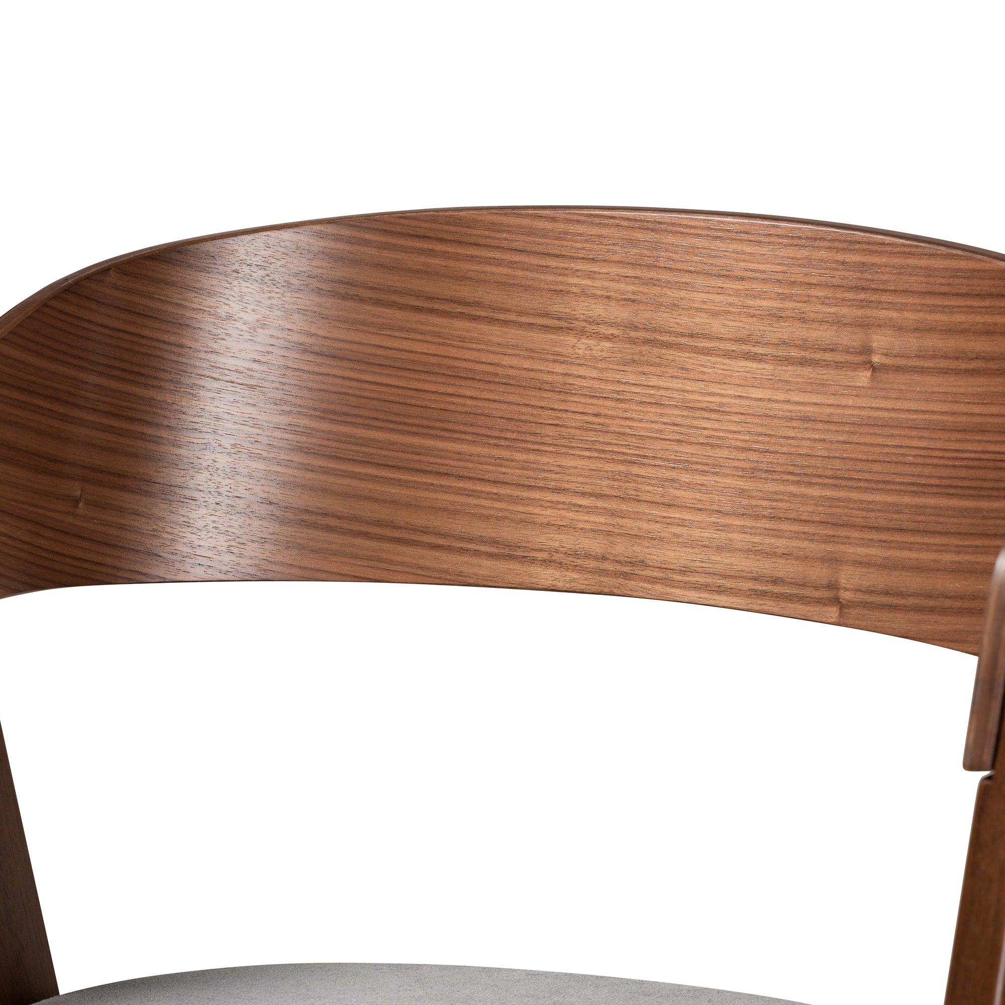 Danton Mid-Century Modern Fabric Upholstered and Finished Wood 5-Piece Dining Set