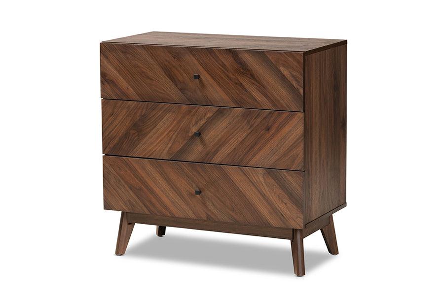 Hartman Mid-Century Modern Finished Wood 3-Drawer Storage Chest