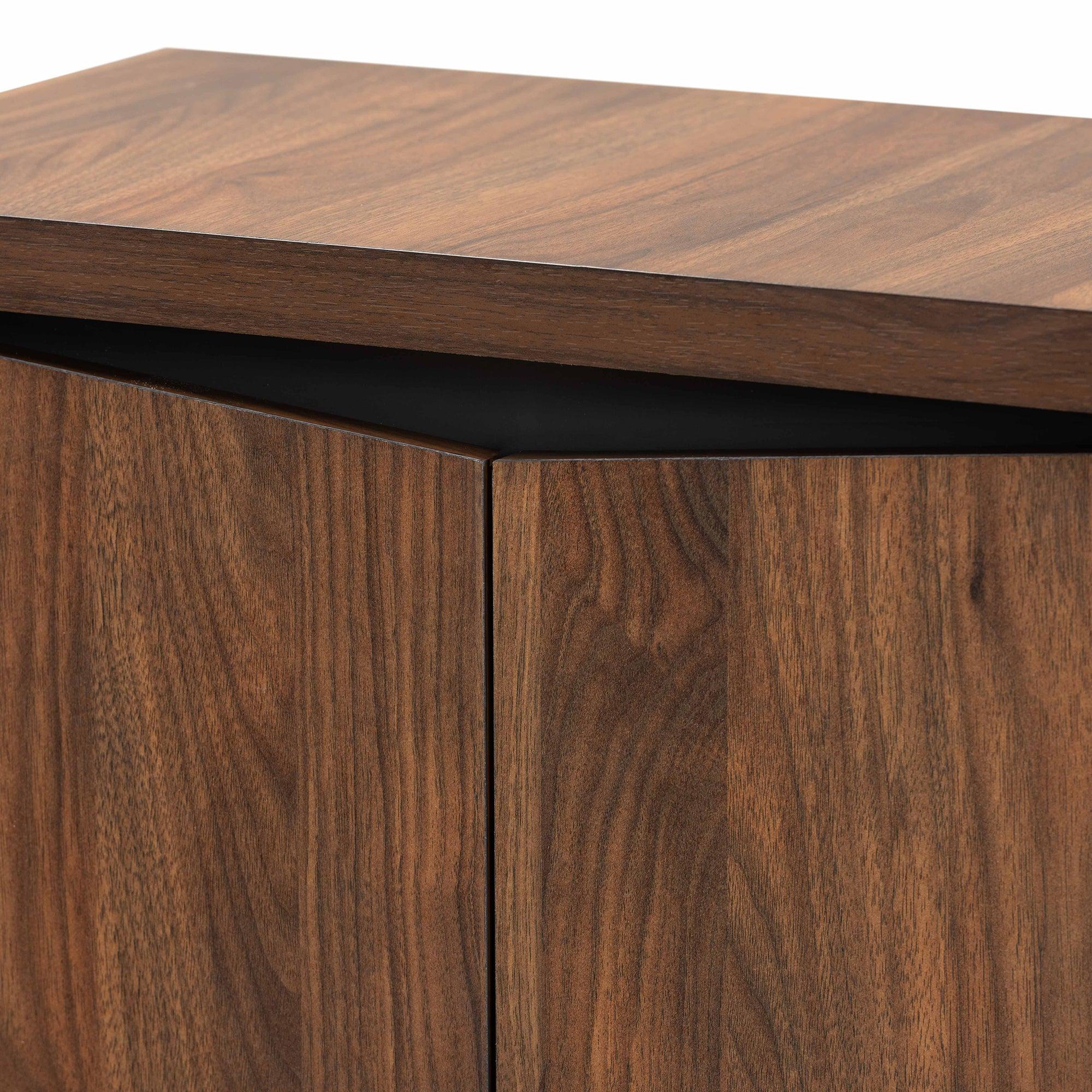 Talon Modern and Contemporary Two-Tone and Dark Finished Wood 2-Door Shoe Storage Cabinet