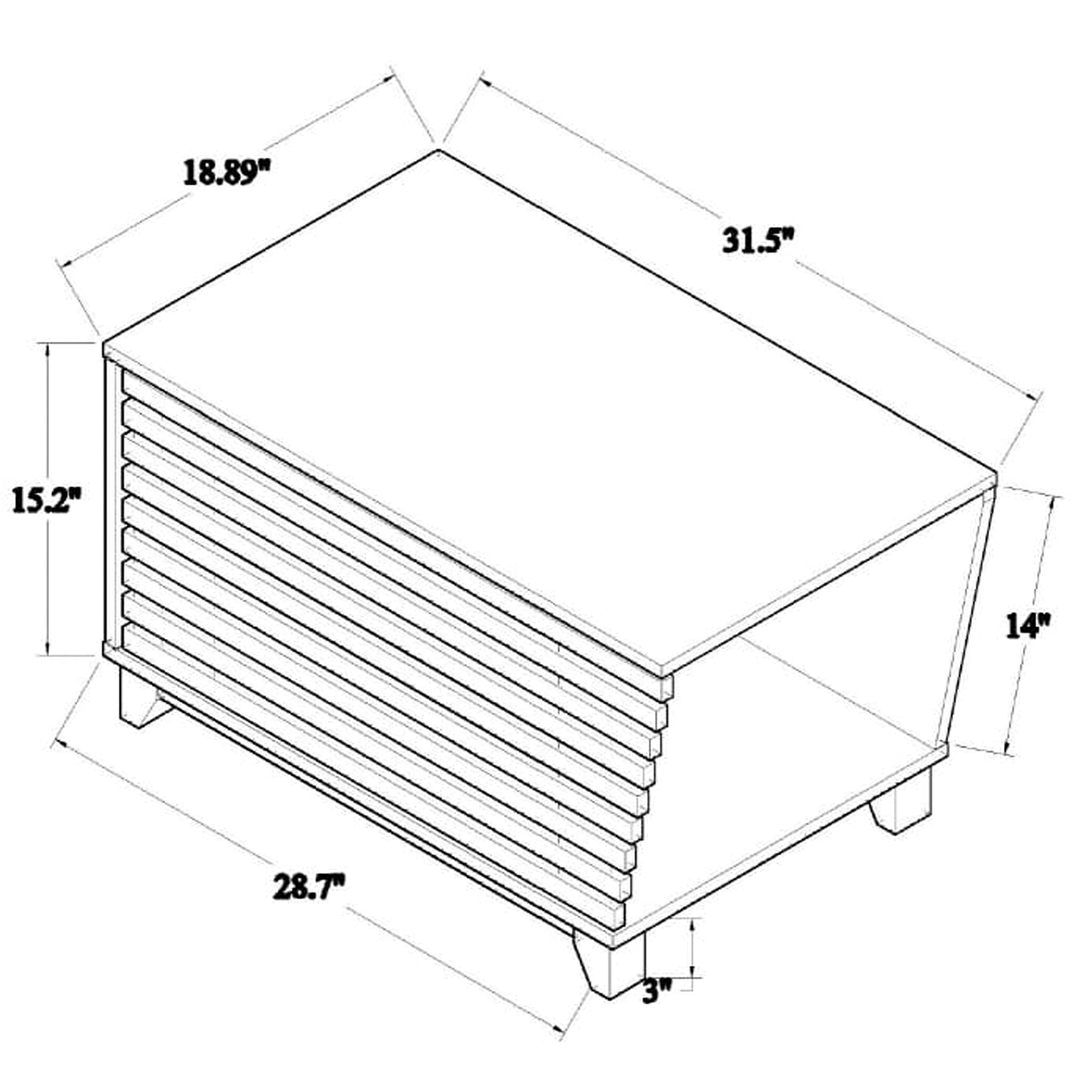 Eckhart Modern and Contemporary Finished Wood Cat Litter Box Cover House