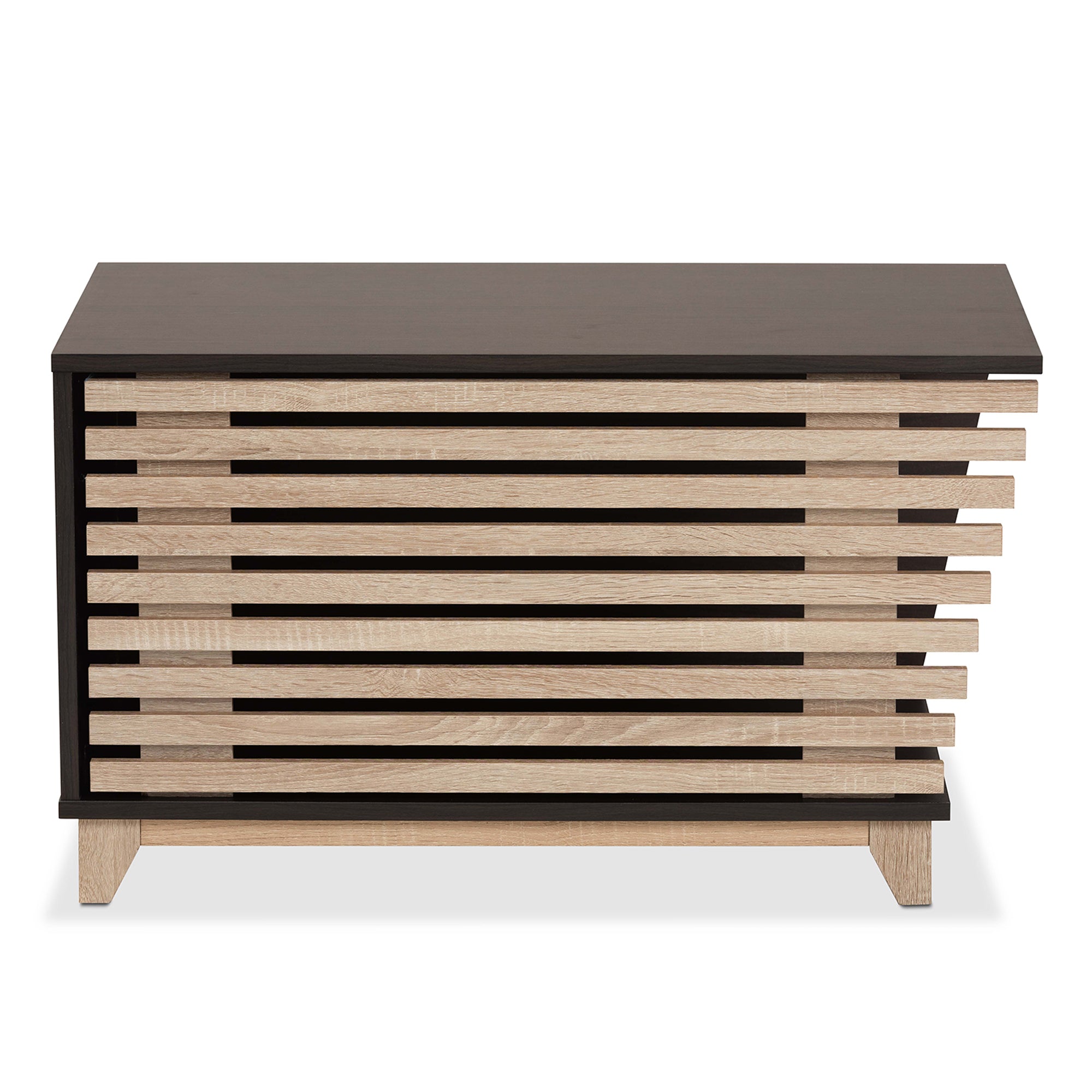 Eckhart Modern and Contemporary Two-Tone and Finished Wood Cat Litter Box Cover House