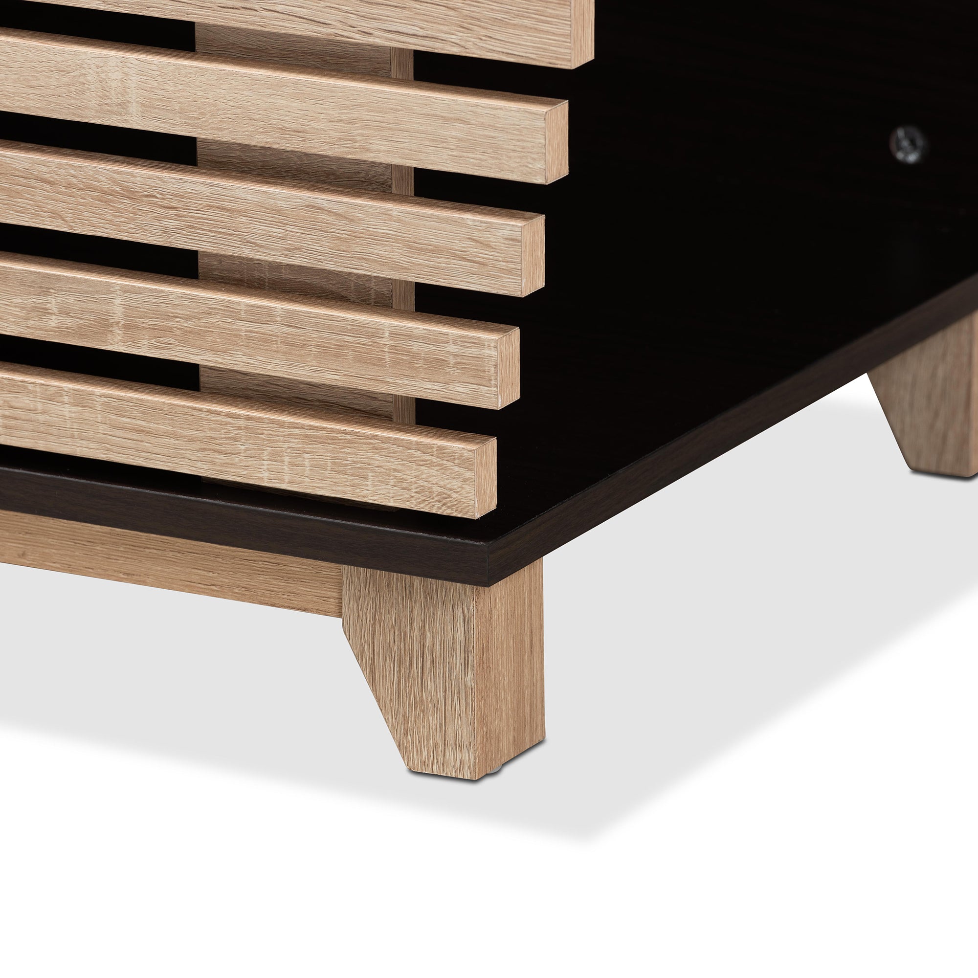 Eckhart Modern and Contemporary Two-Tone and Finished Wood Cat Litter Box Cover House