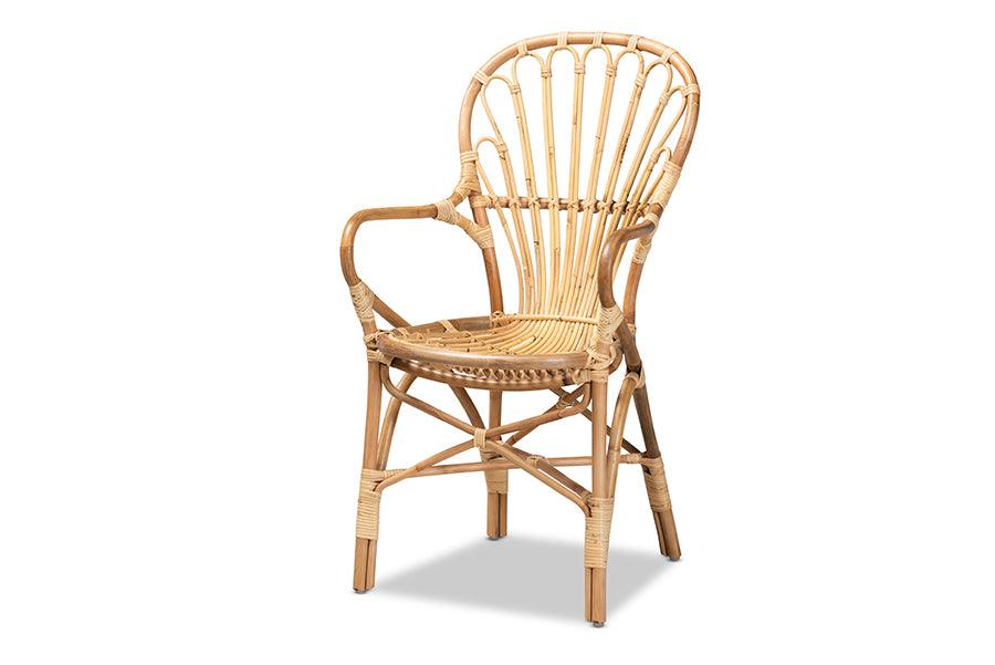 bali & pari Sheraton Modern and Contemporary Finished Rattan Dining Chair