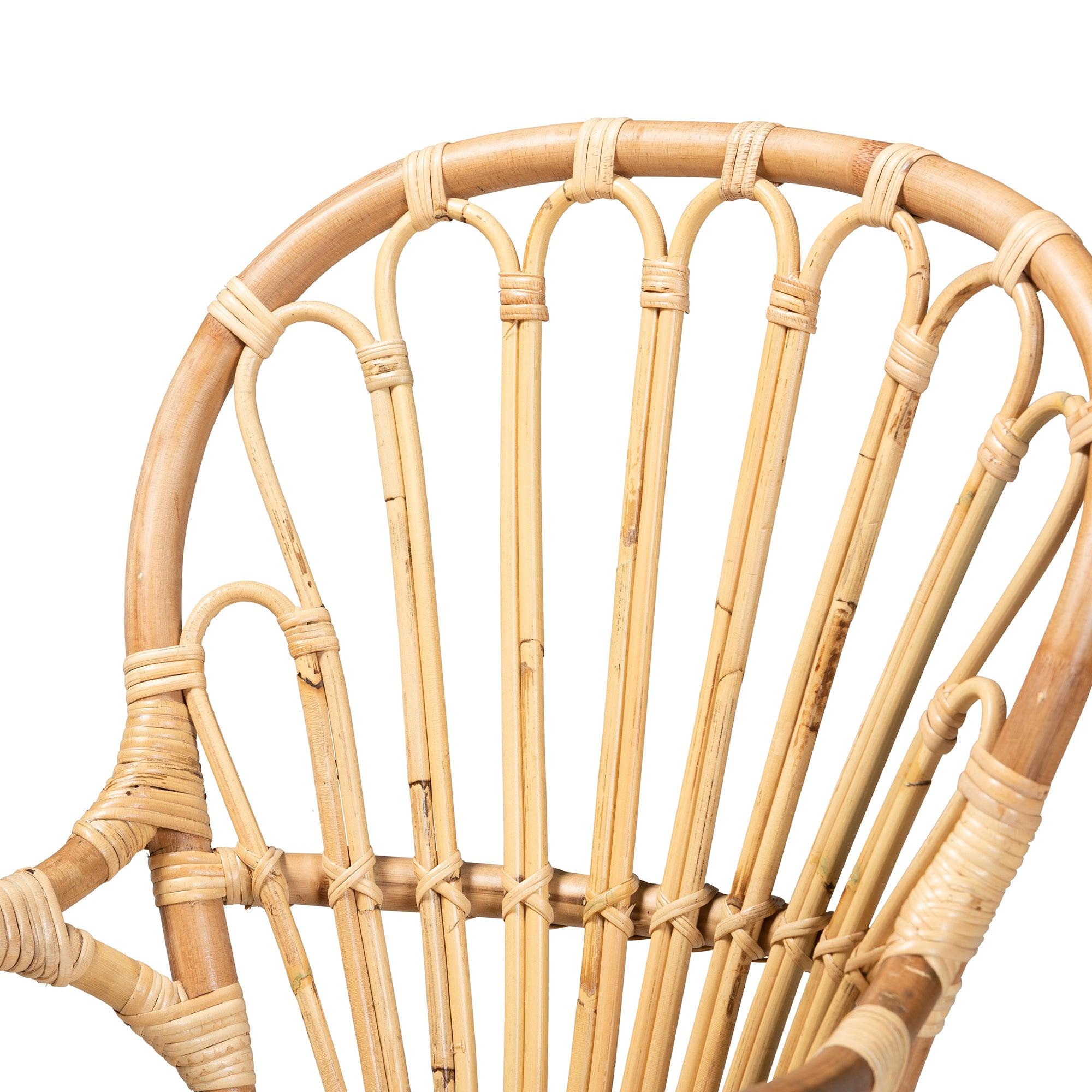 bali & pari Sheraton Modern and Contemporary Finished Rattan Dining Chair