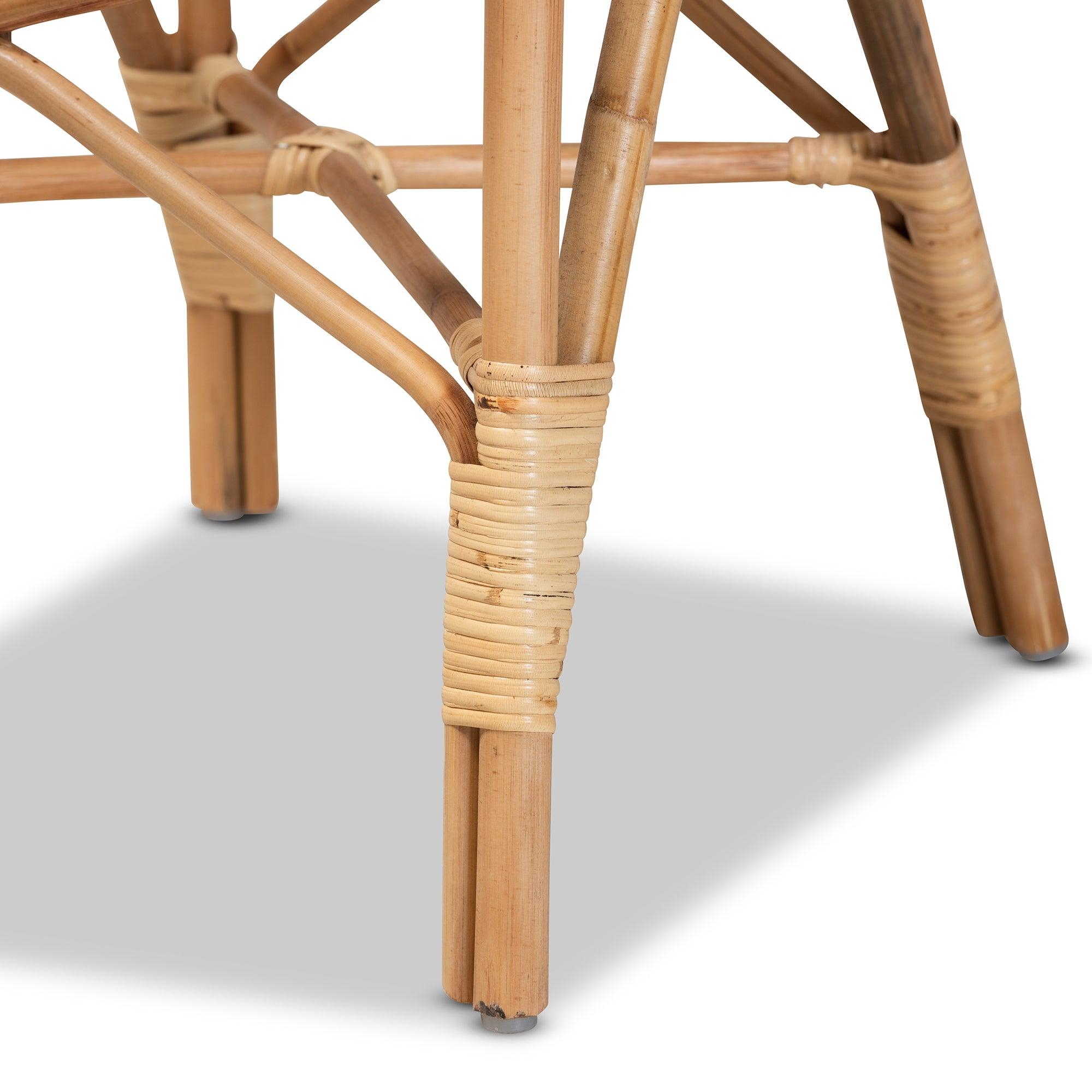 bali & pari Sheraton Modern and Contemporary Finished Rattan Dining Chair