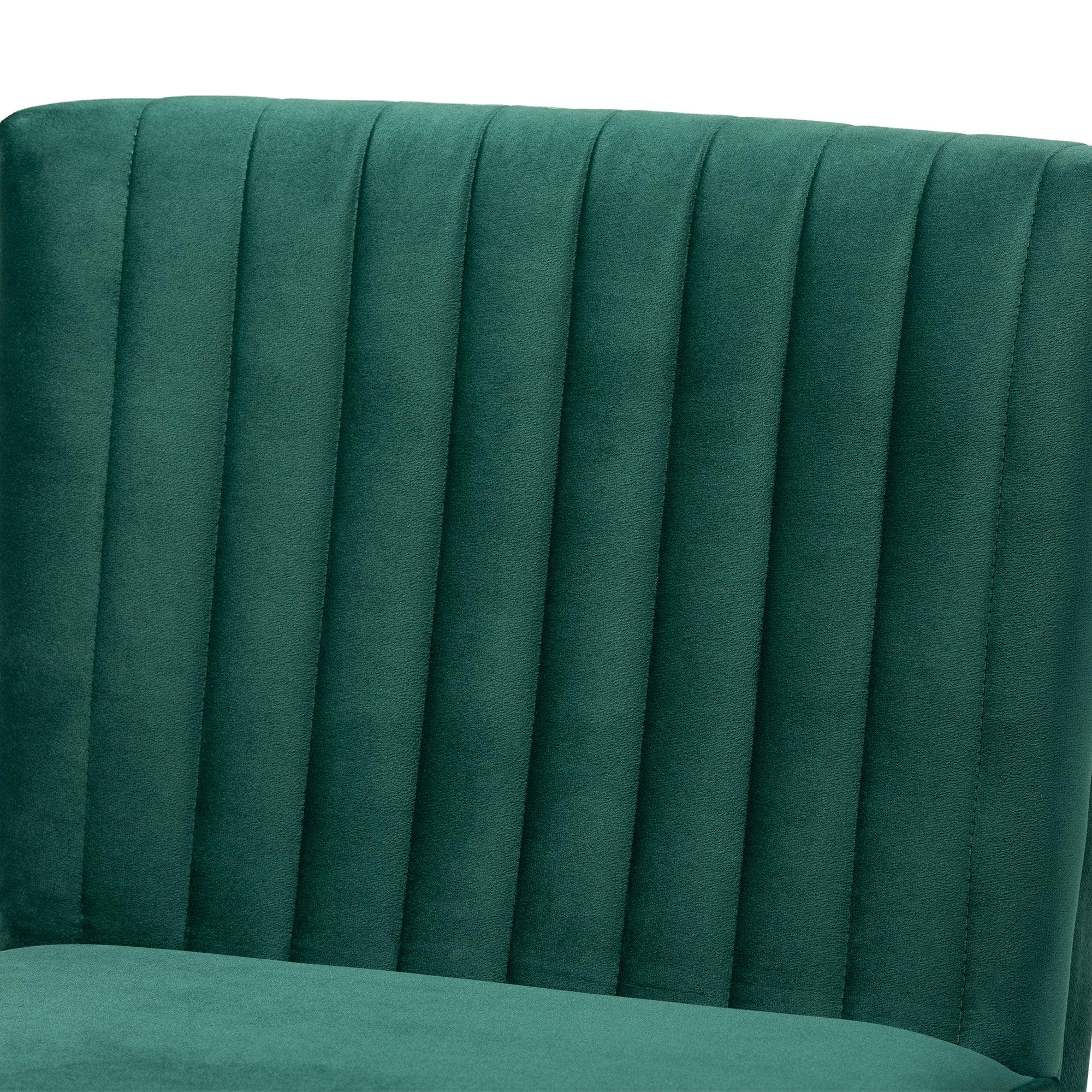 Alvis Mid-Century Modern Emerald Velvet Upholstered and Finished Wood Dining Chair