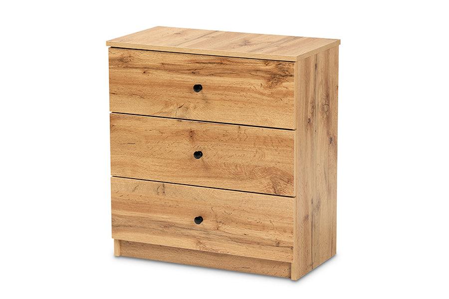 Decon Modern and Contemporary Finished Wood 3-Drawer Storage Chest