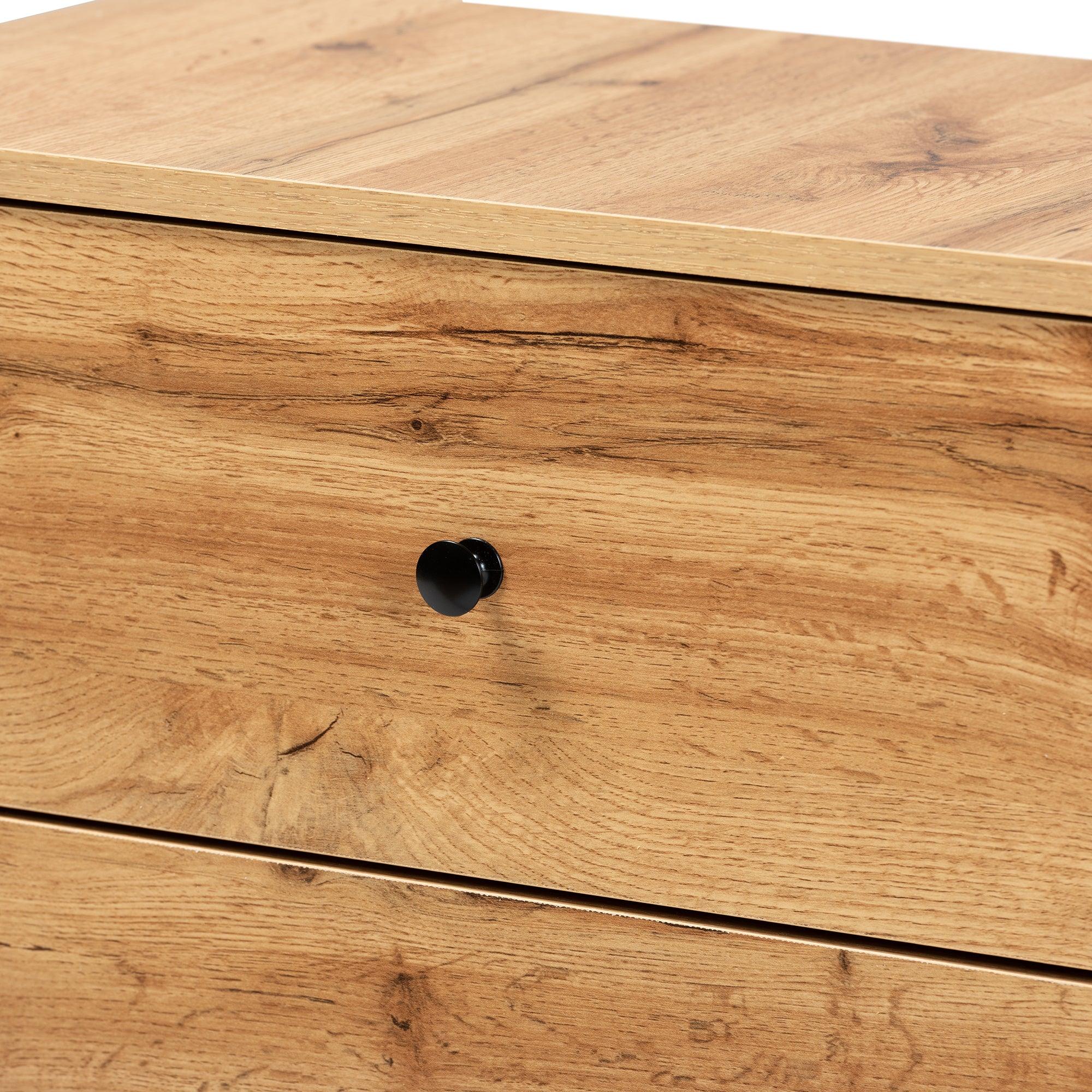 Decon Modern and Contemporary Finished Wood 3-Drawer Storage Chest