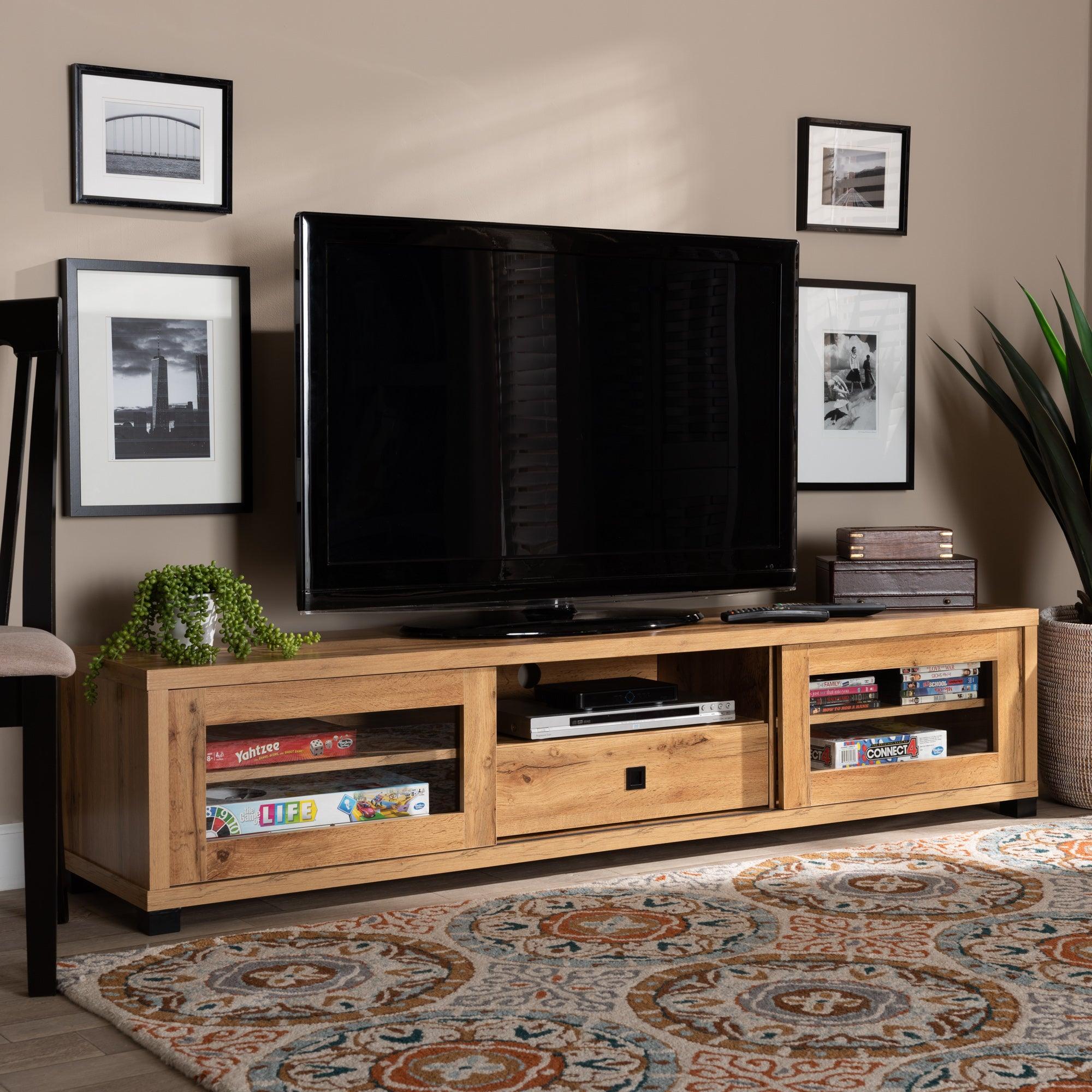 Beasley Modern and Contemporary Finished Wood 1-Drawer TV Stand