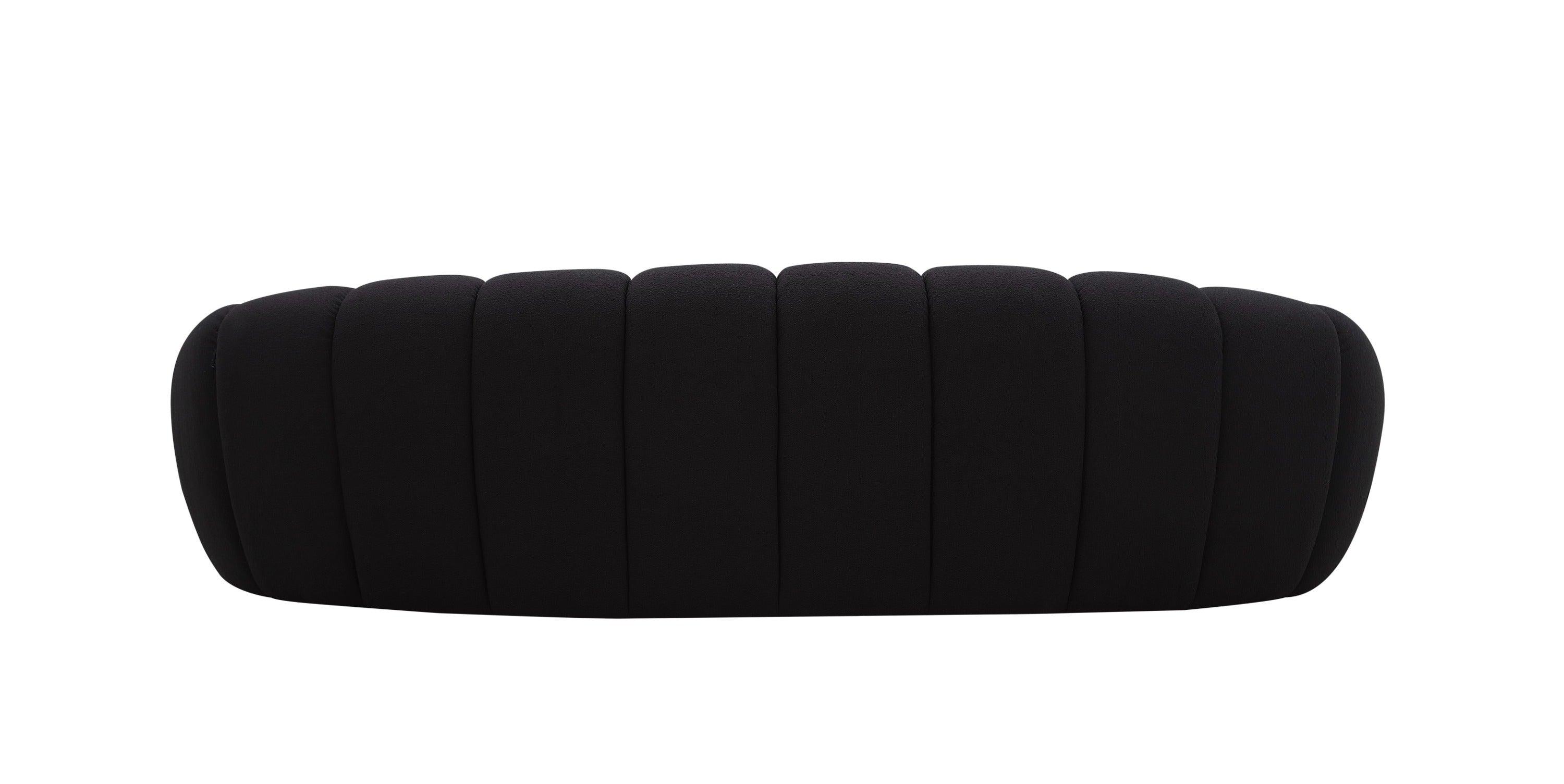 Divani Casa Yolonda Modern Curved Fabric Sofa