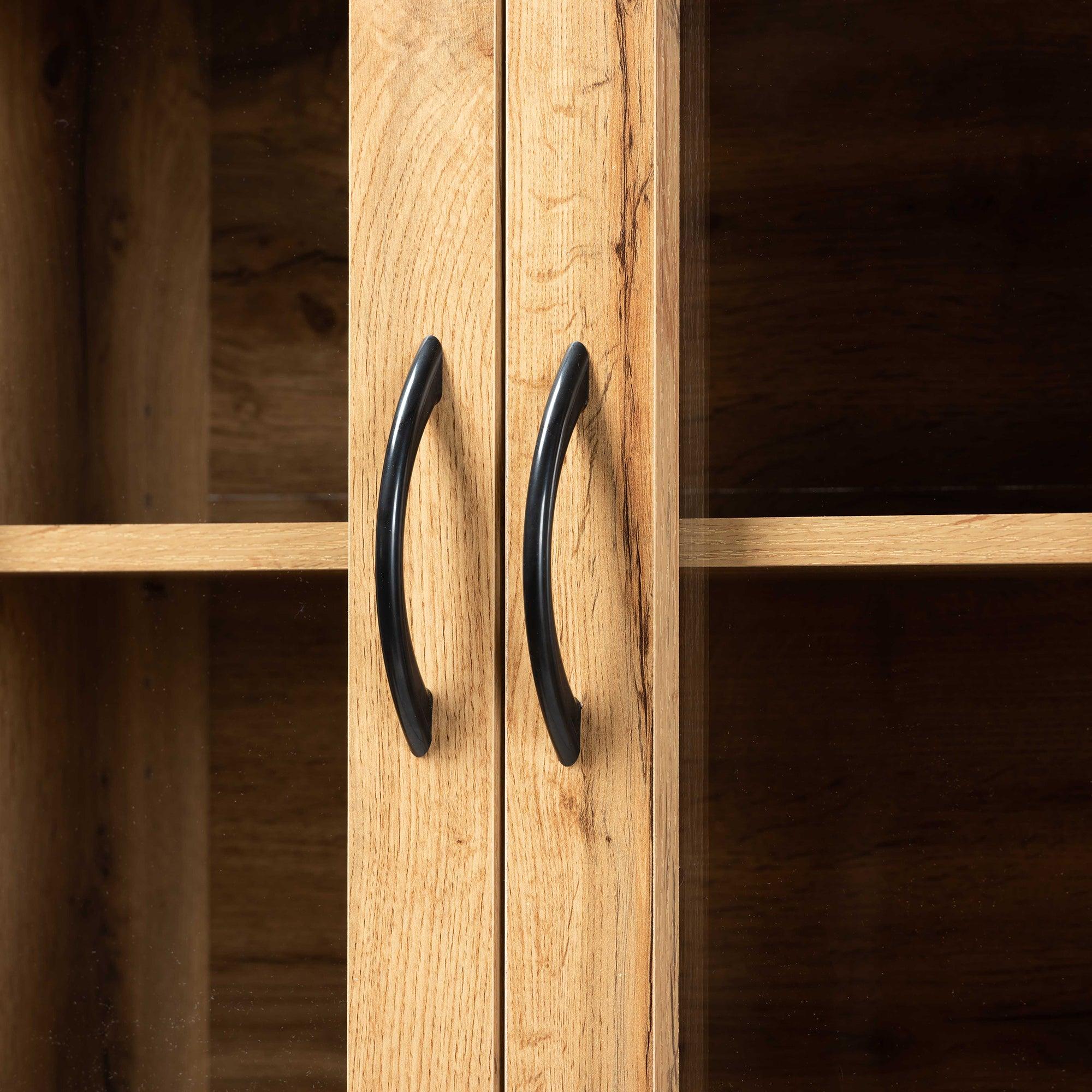 Laurana Modern and Contemporary Finished Wood Kitchen Cabinet and Hutch