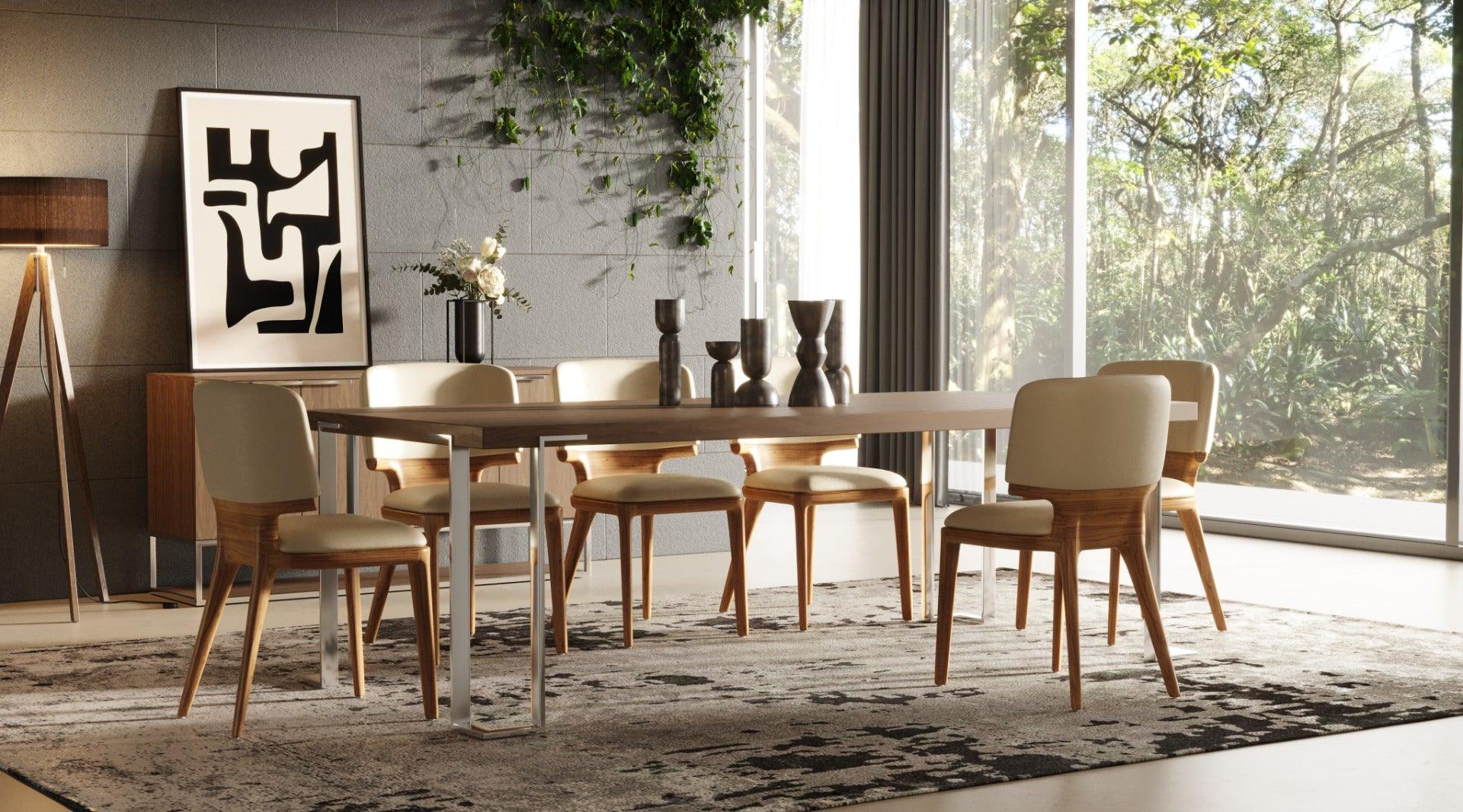 Modrest Heloise Modern Stainless Steel Dining Table