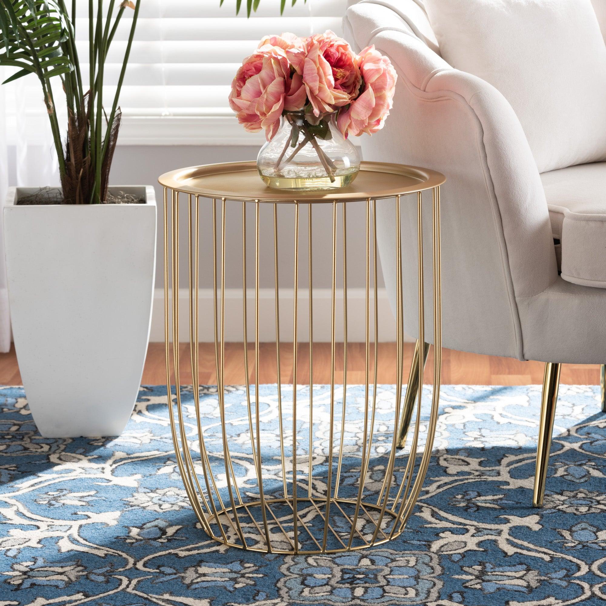 Mabon Modern and Contemporary Finished Metal End Table