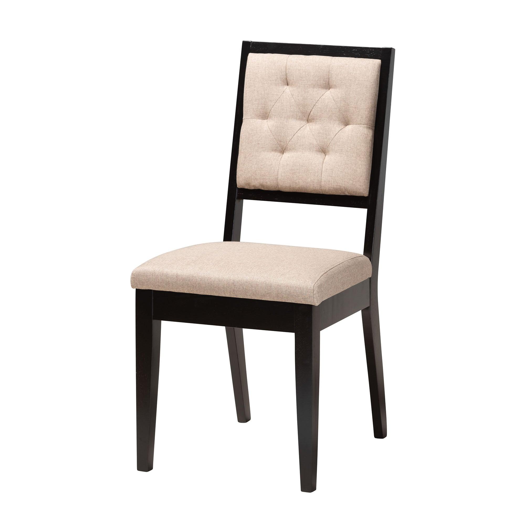 Mana Modern Sand Fabric and Finished Wood 5-Piece Dining Set