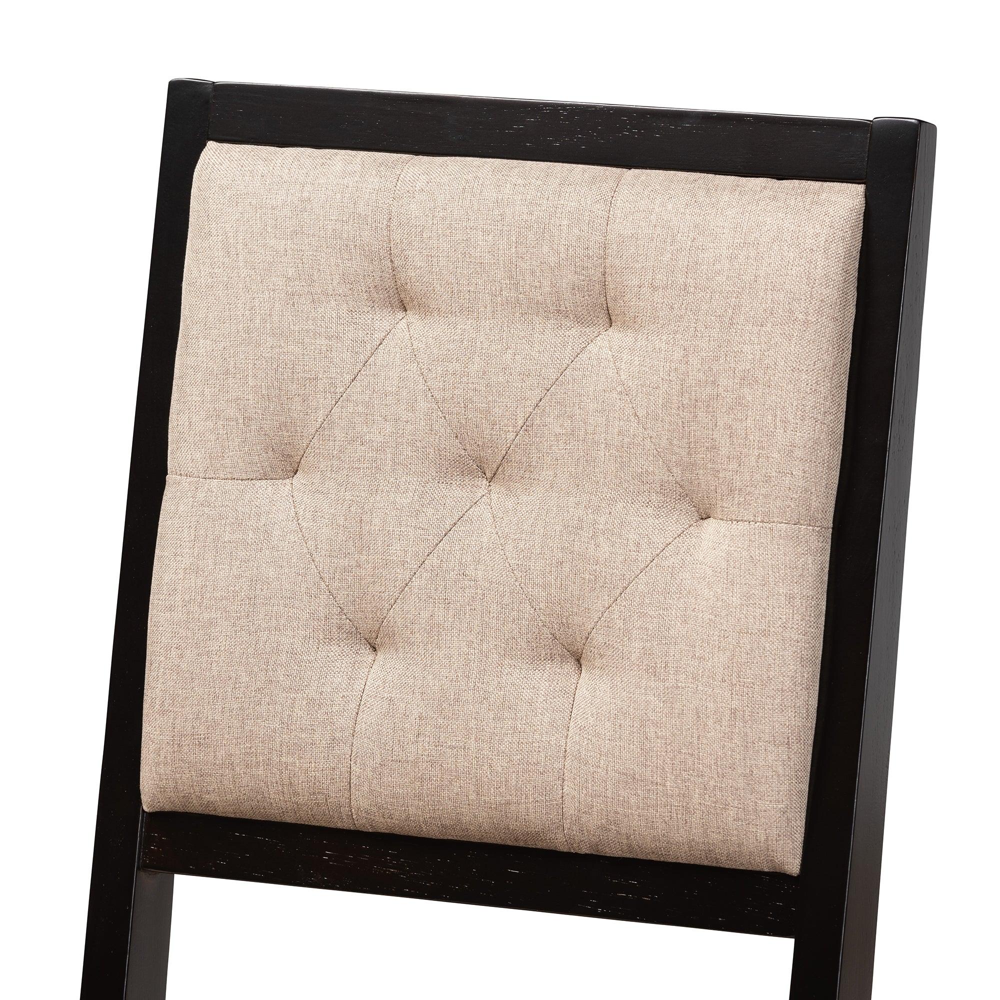 Alani Modern Fabric and Finished Wood 5-Piece Dining Set