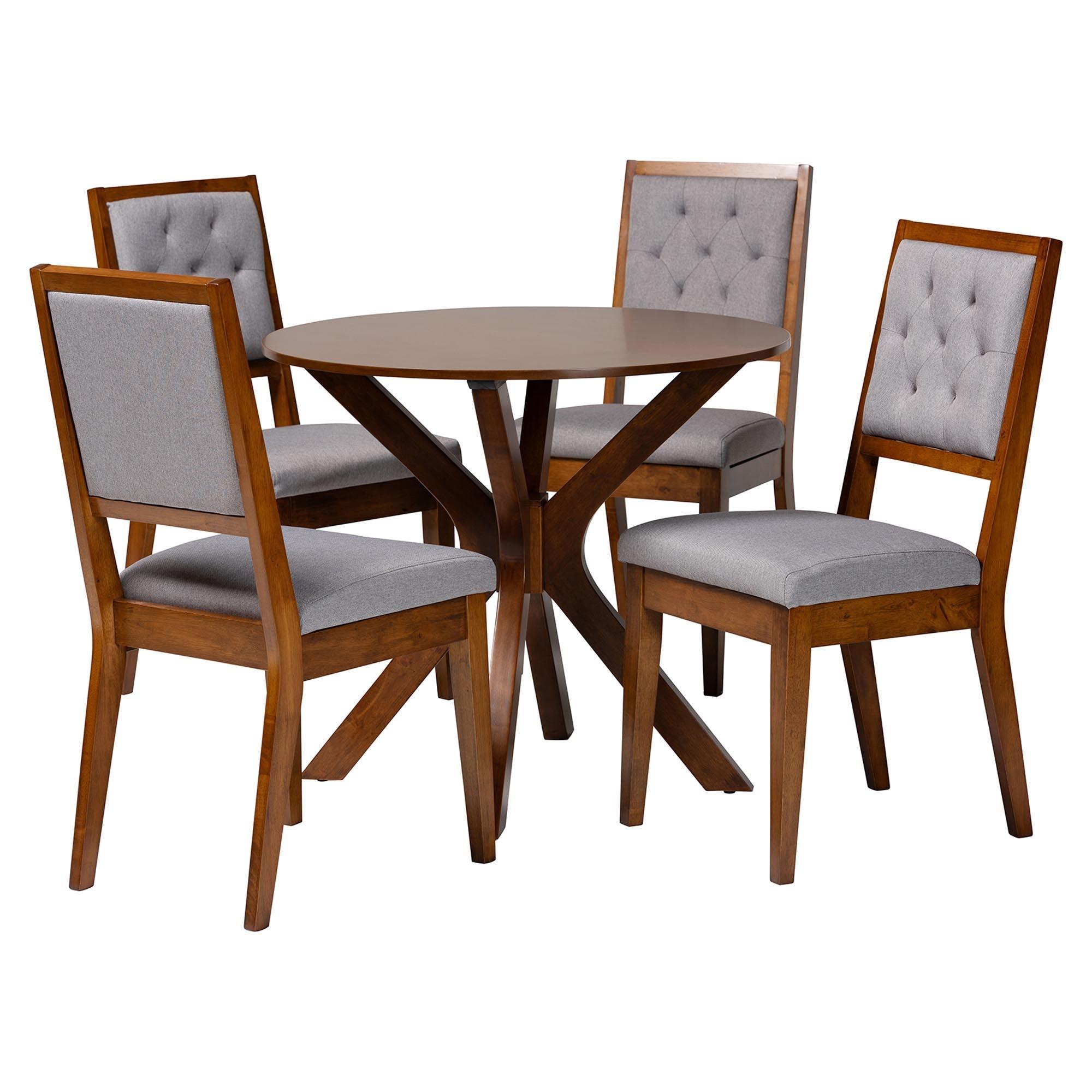 Mana Modern and Wood 5-Piece Dining Set