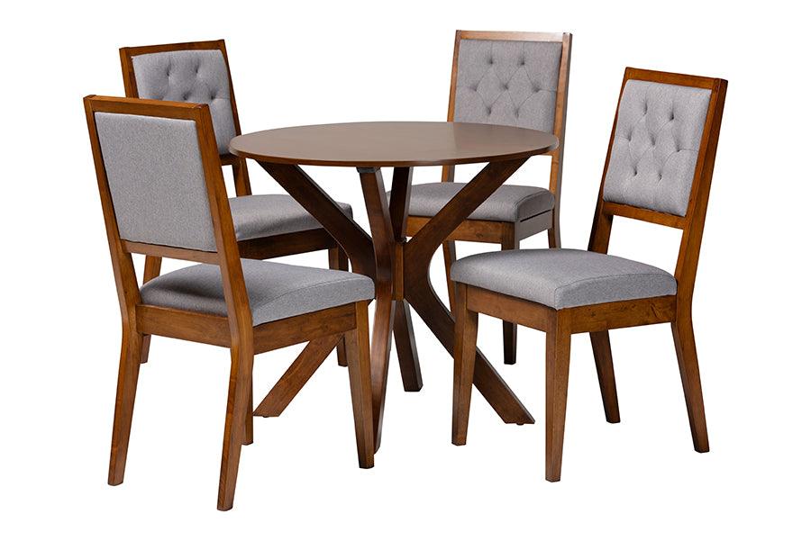 Mana Modern and Wood 5-Piece Dining Set