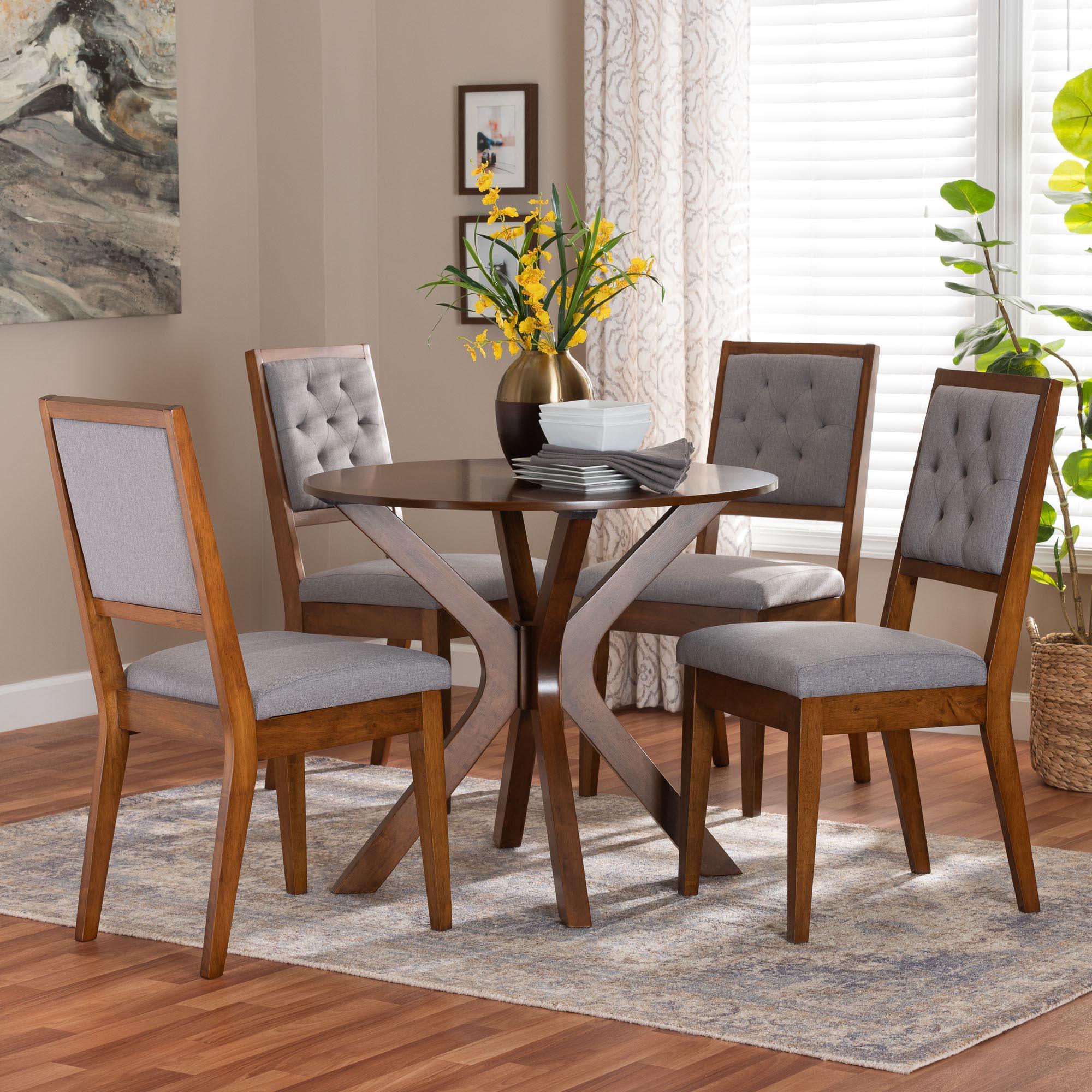 Mana Modern and Wood 5-Piece Dining Set