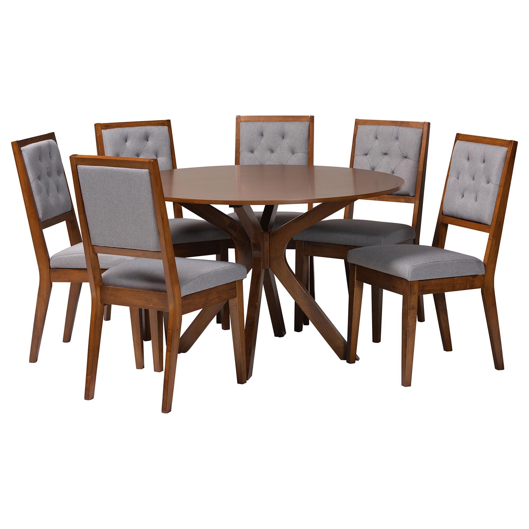 Mana Modern and Wood 7-Piece Dining Set