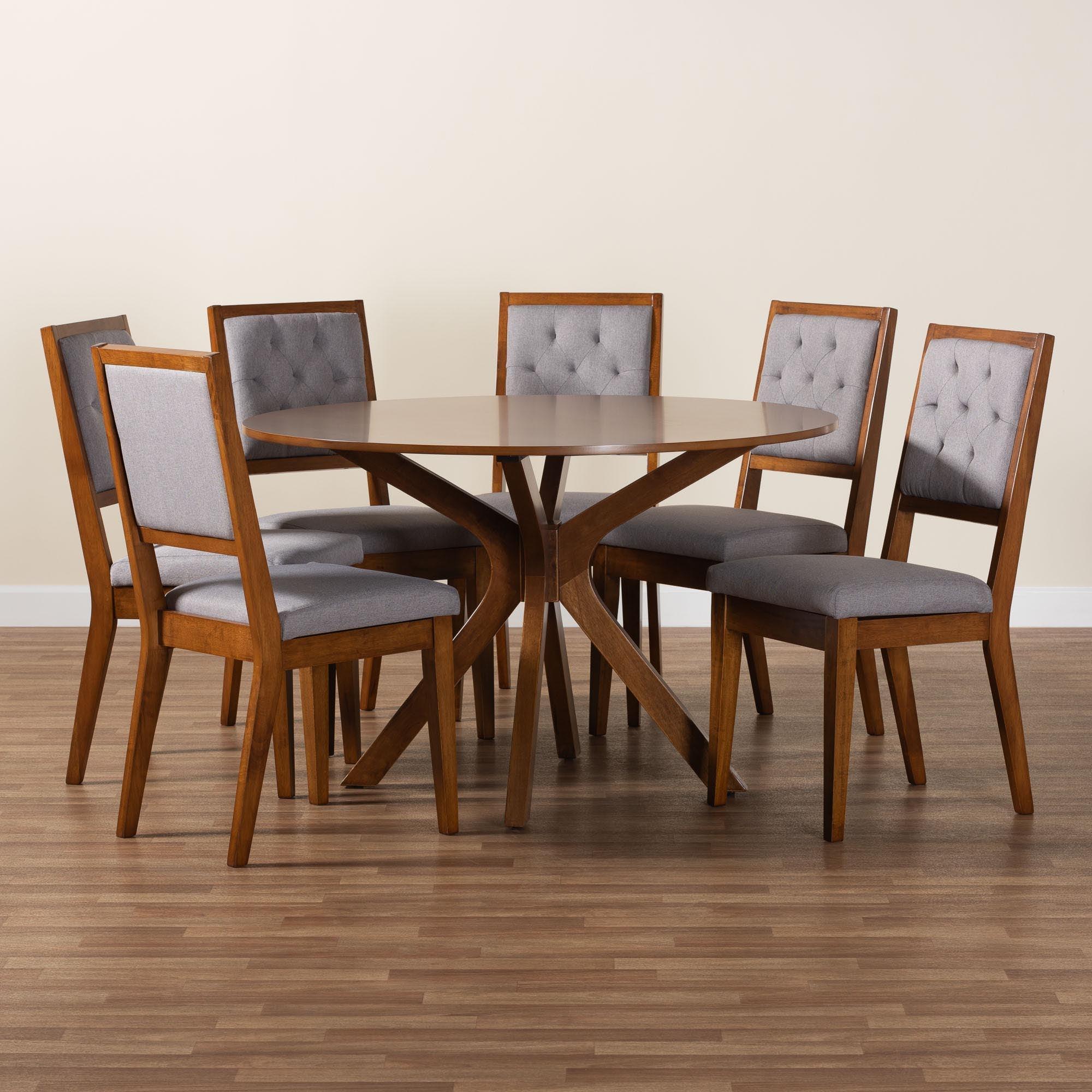 Mana Modern and Wood 7-Piece Dining Set