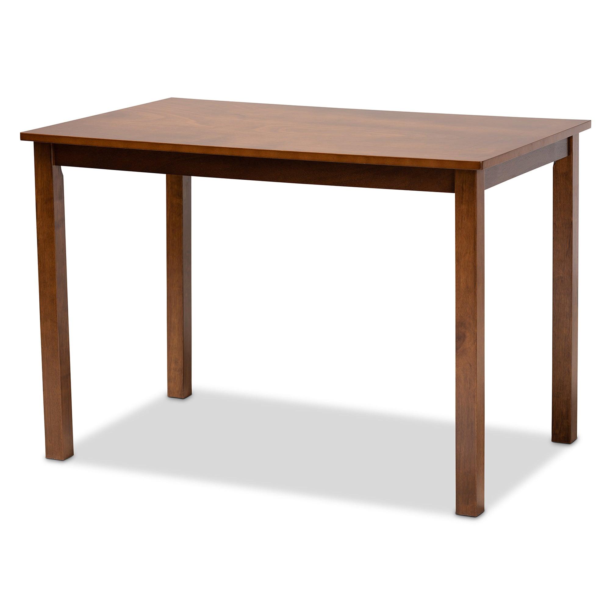 Suvi Modern and Contemporary Fabric Upholstered and Finished Wood 5-Piece Dining Set