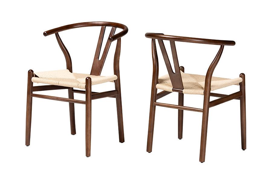 Paxton Modern Finished Wood 2-Piece Dining Chair Set