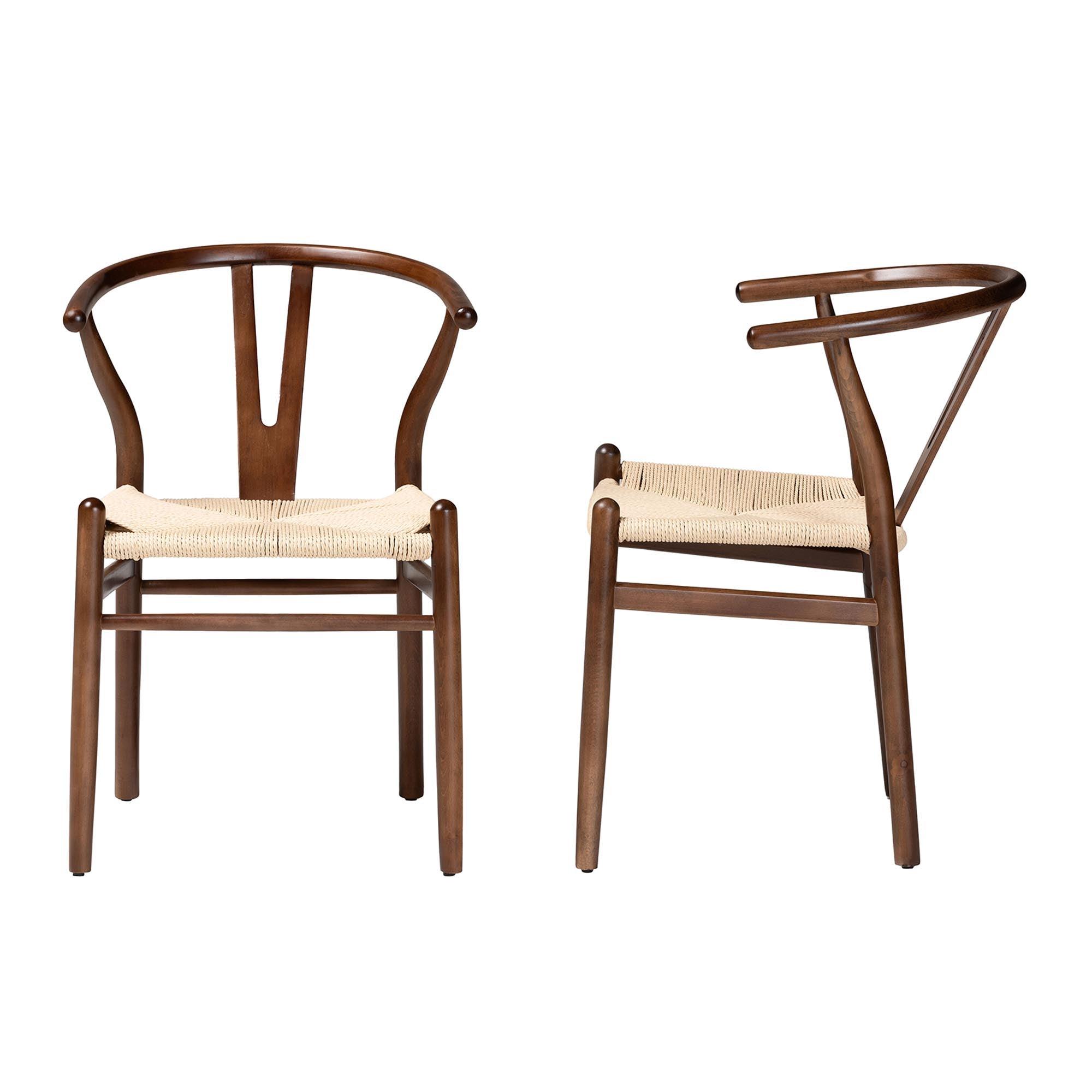 Paxton Modern Finished Wood 2-Piece Dining Chair Set