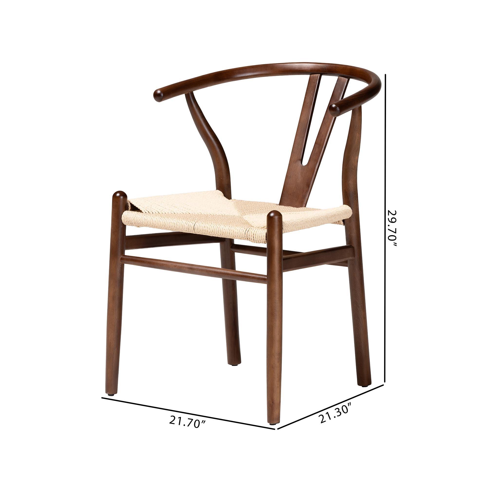 Paxton Modern Finished Wood 2-Piece Dining Chair Set