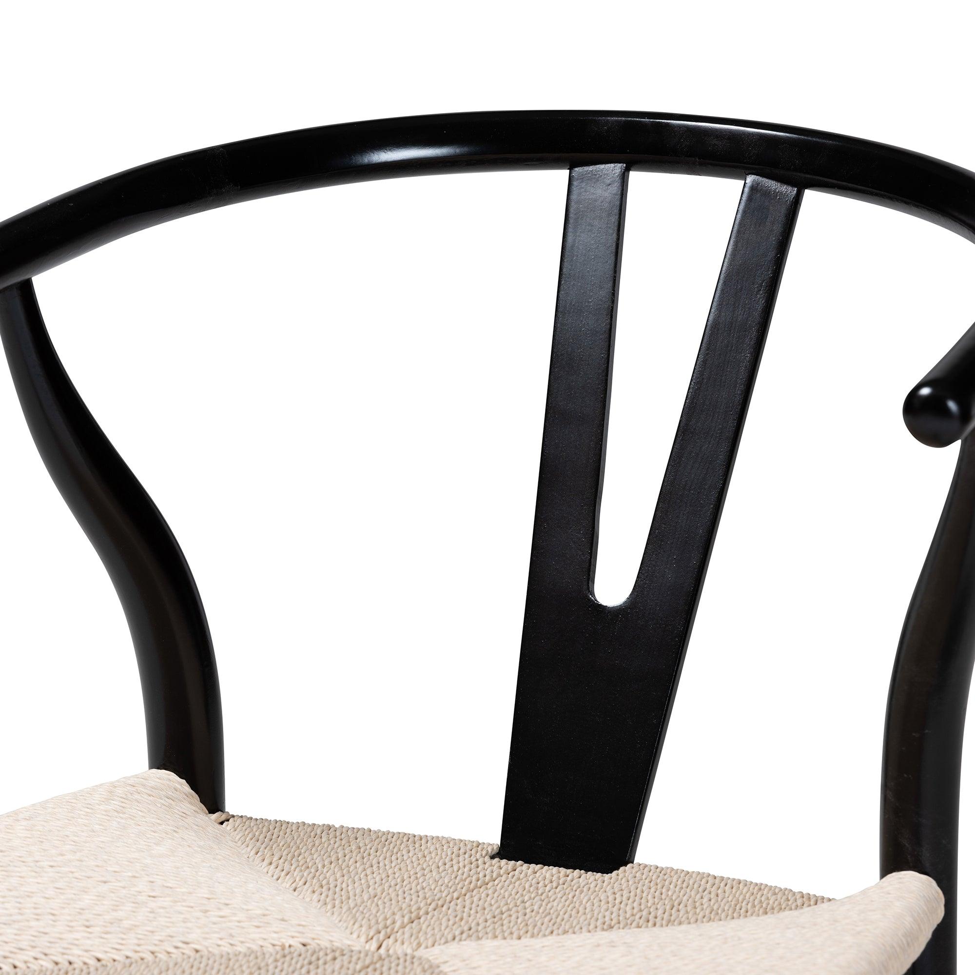 Paxton Modern Finished Wood 2-Piece Dining Chair Set