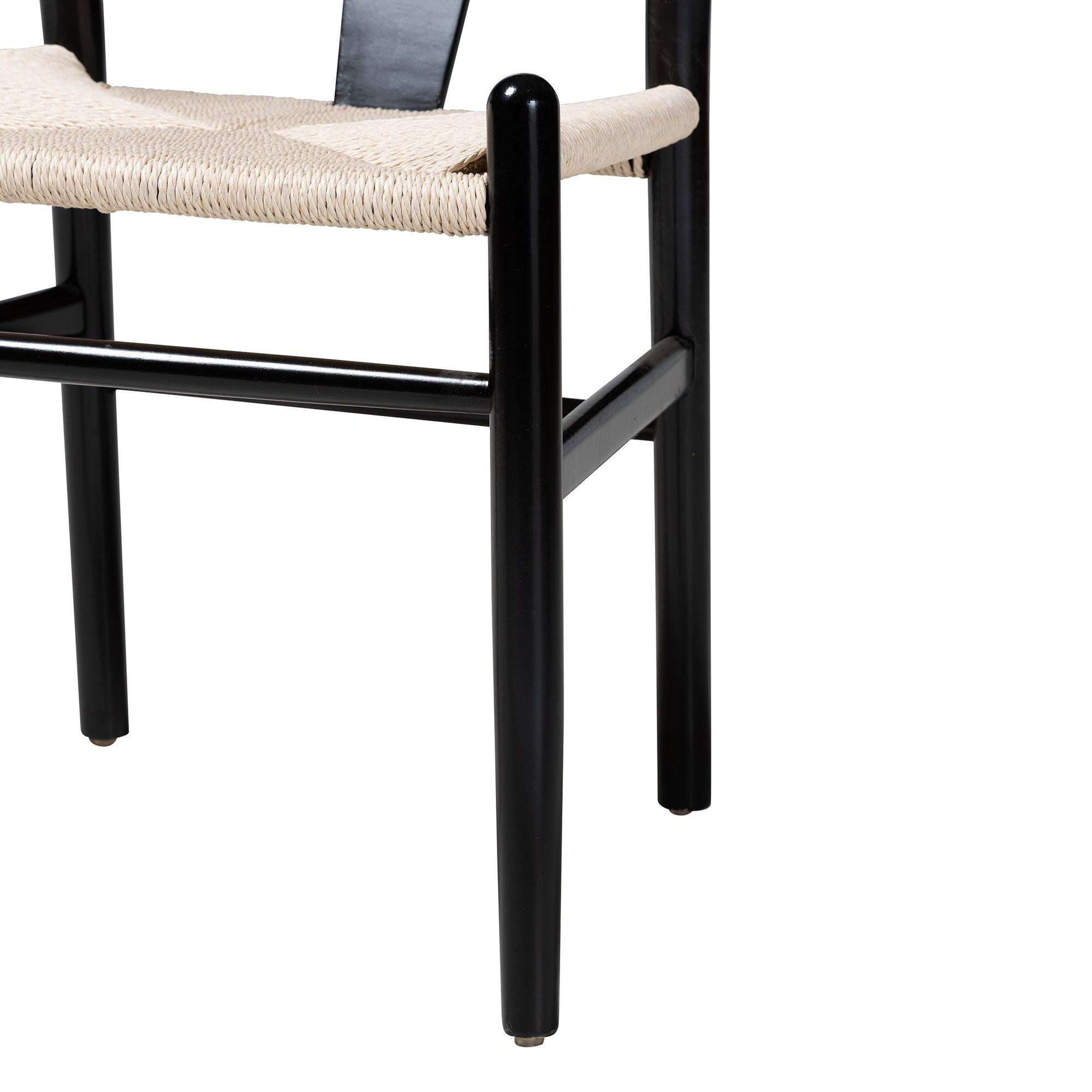 Paxton Modern Finished Wood 2-Piece Dining Chair Set