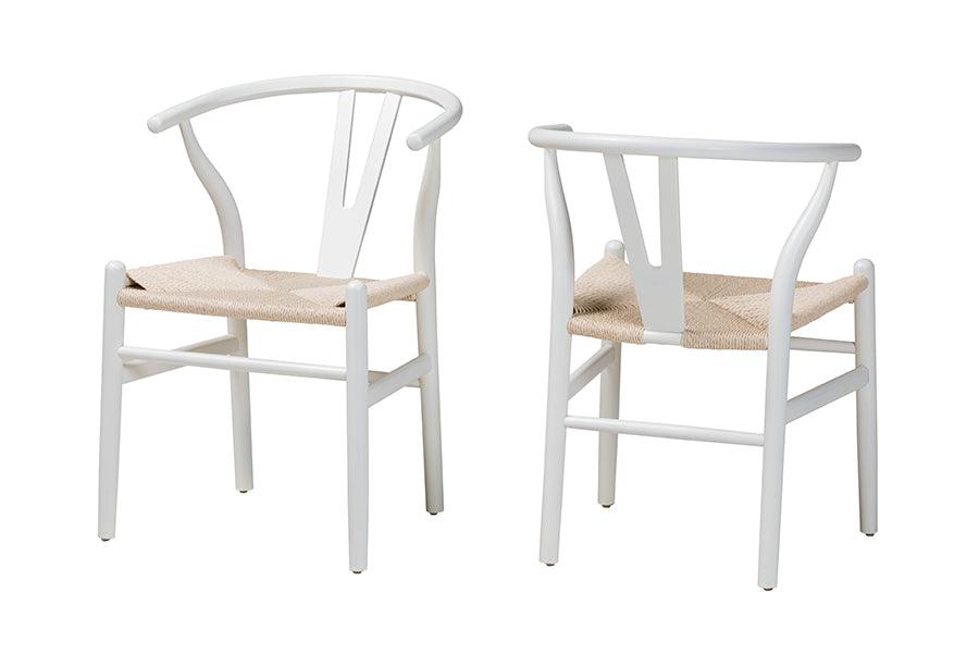 Paxton Modern Finished Wood 2-Piece Dining Chair Set