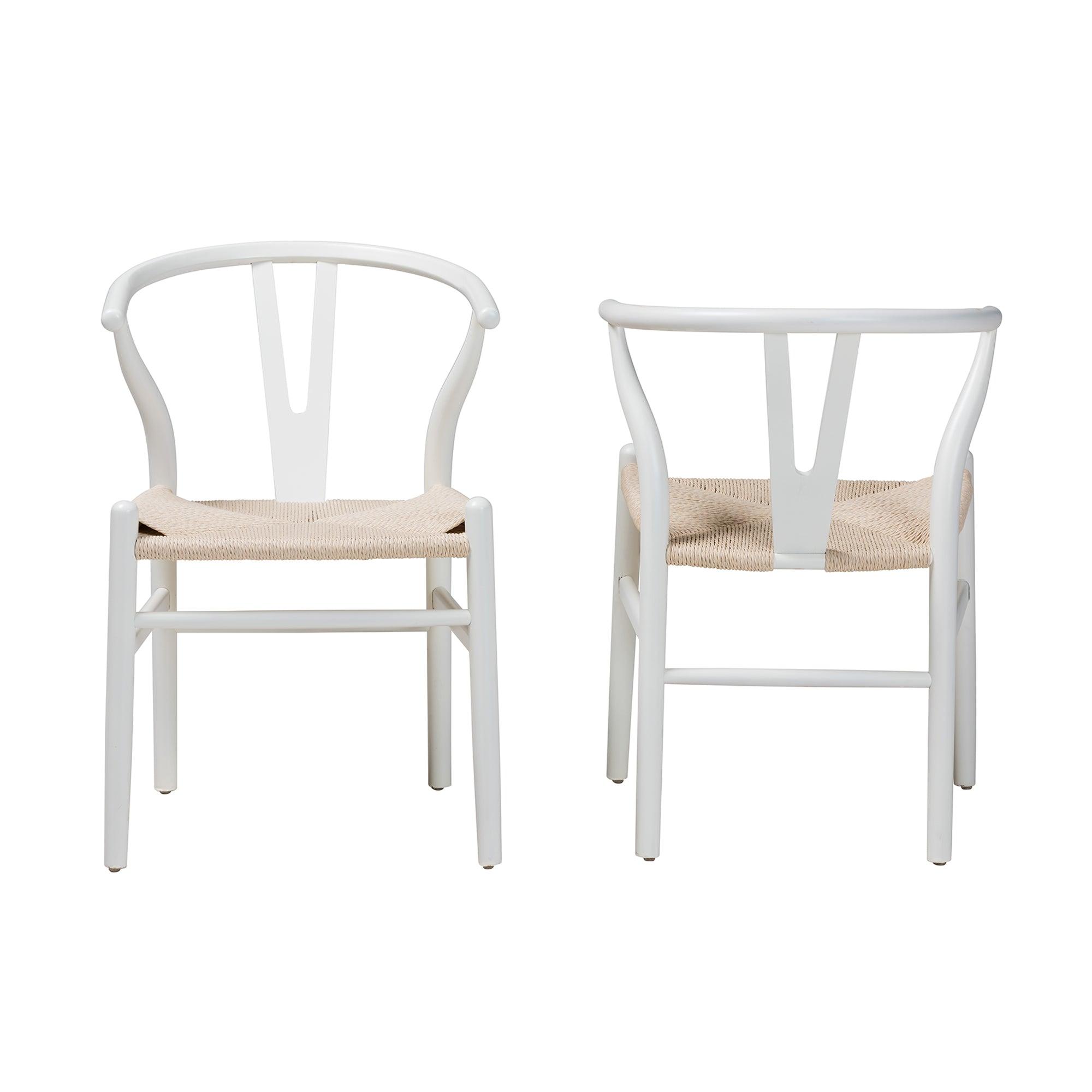 Paxton Modern Finished Wood 2-Piece Dining Chair Set