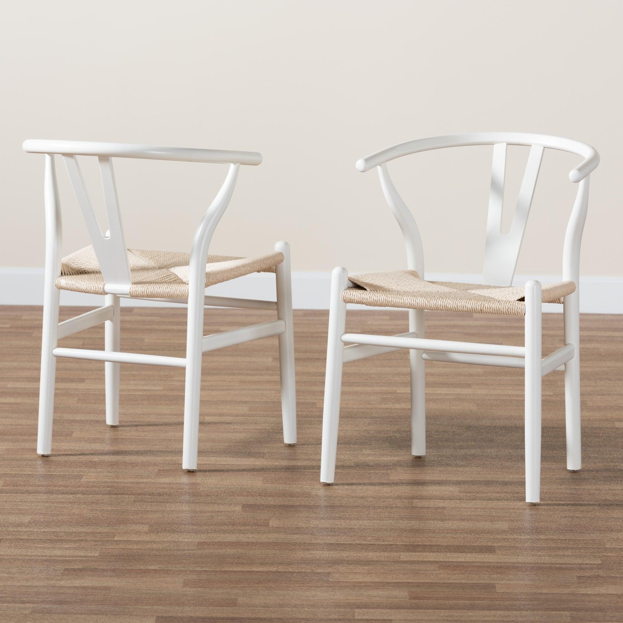 Paxton Modern Finished Wood 2-Piece Dining Chair Set