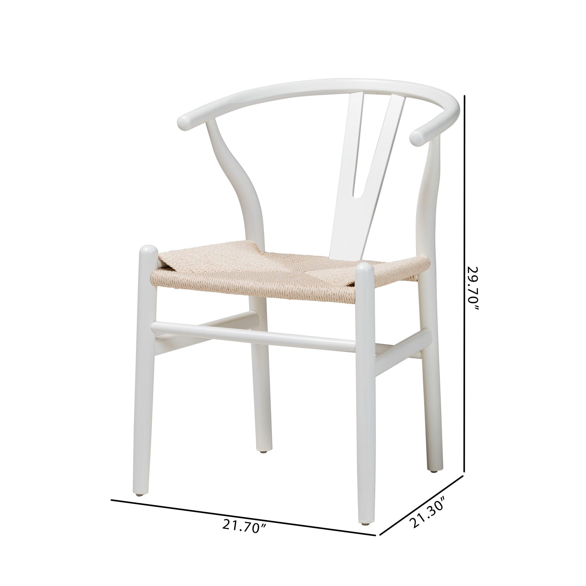 Paxton Modern Finished Wood 2-Piece Dining Chair Set