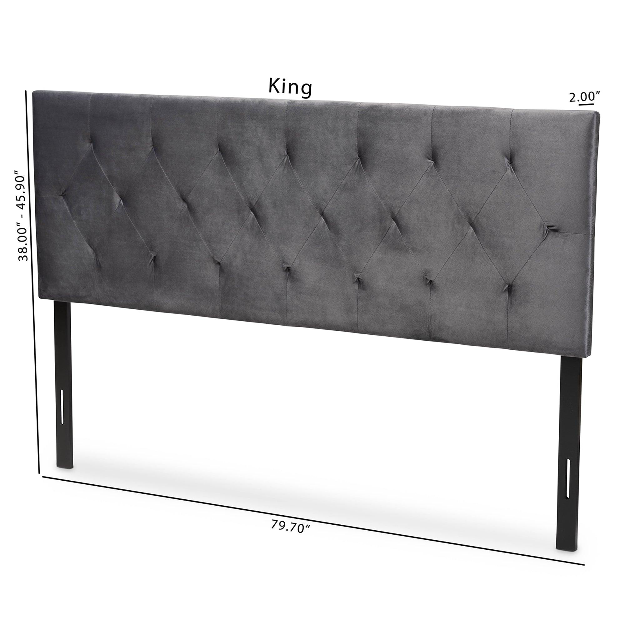Felix Modern and Contemporary Velvet Fabric Upholstered Headboard