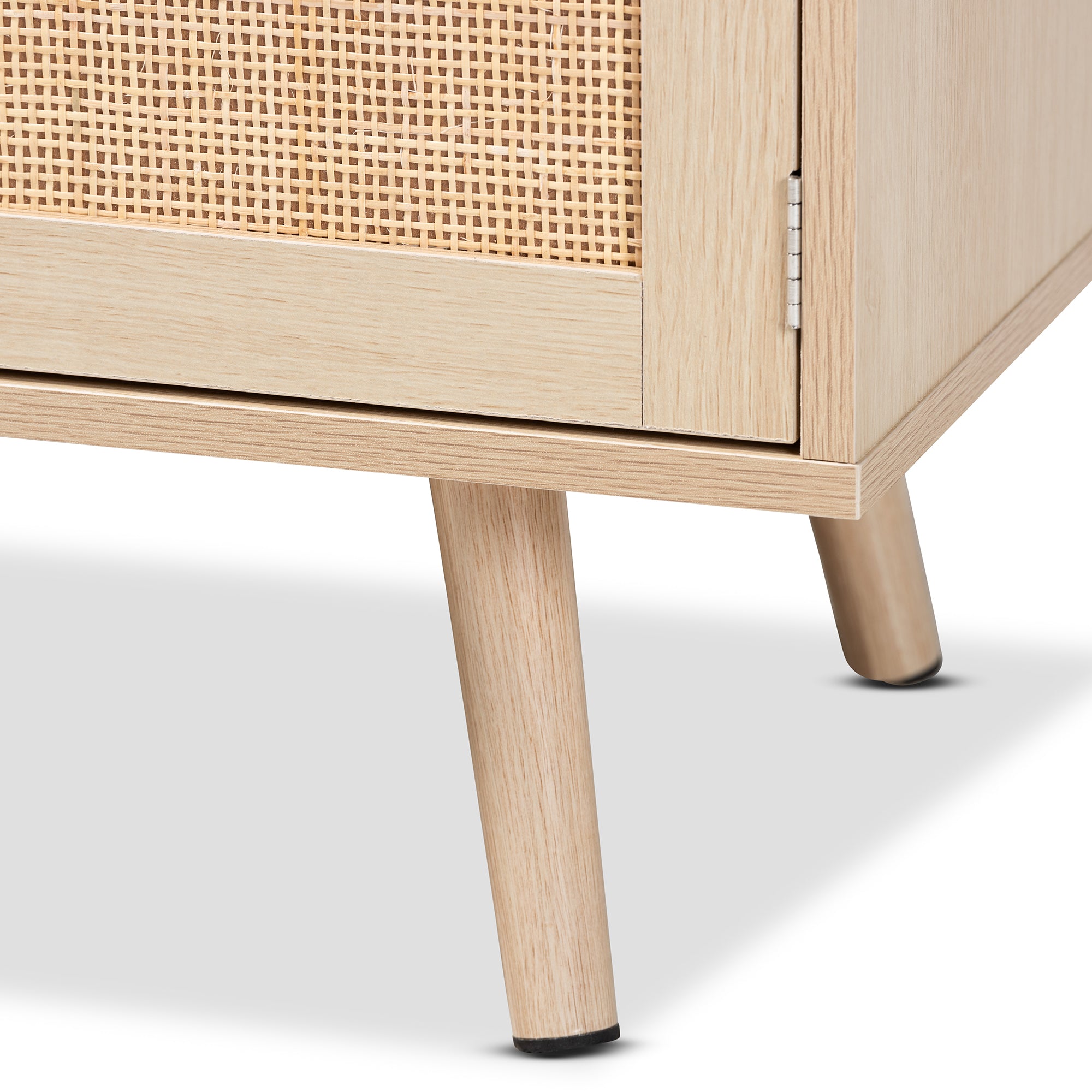 Sebille Mid-Century Modern Finished Wood 2-Door TV Stand