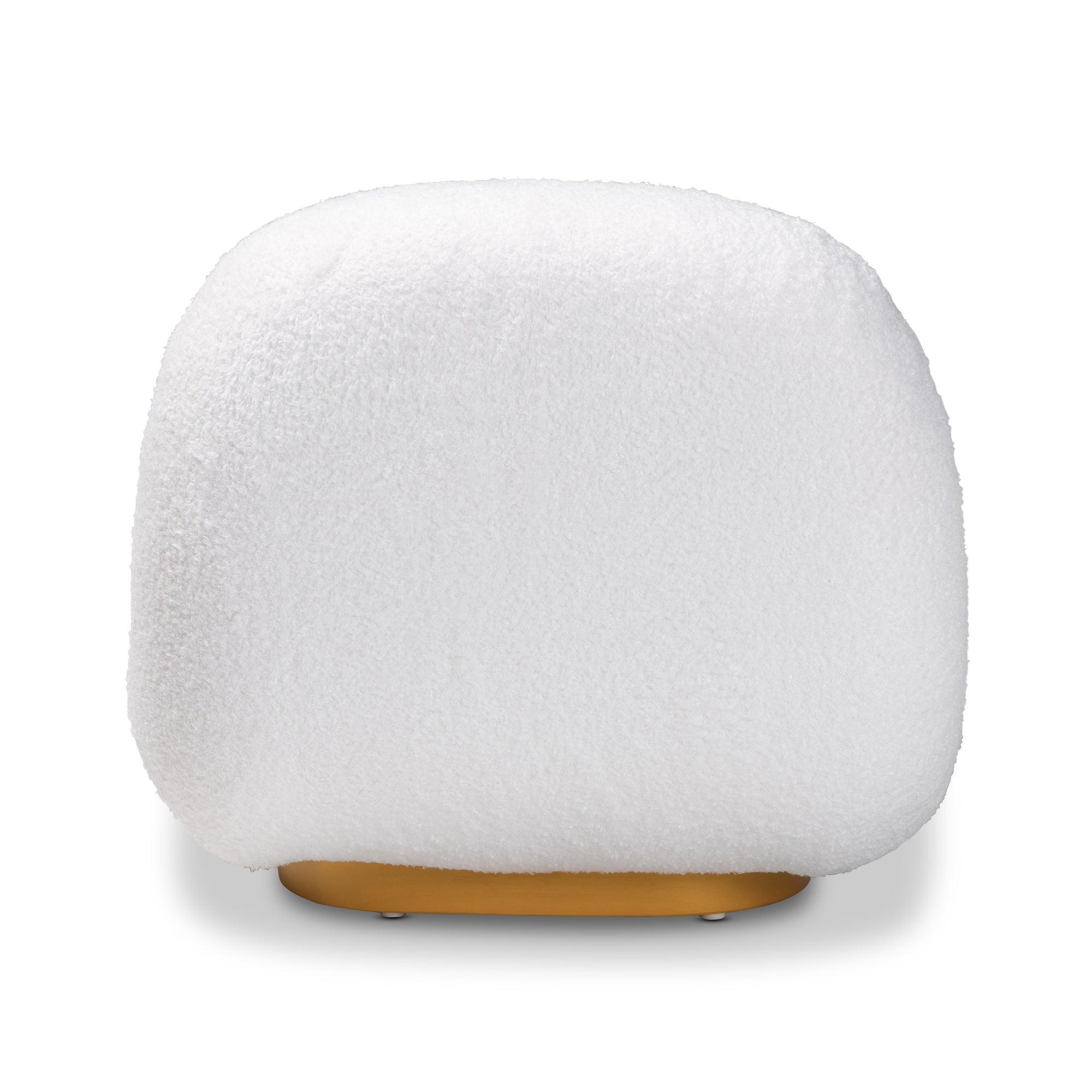 Paiva Modern and Contemporary Boucle Upholstered and Brushed Finished Accent Chair