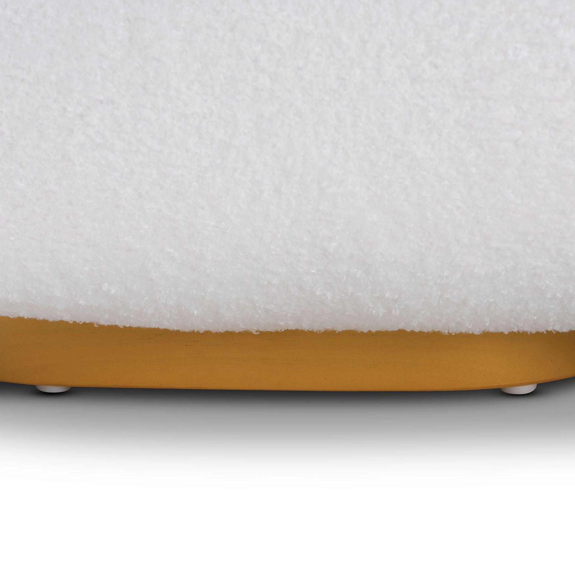 Paiva Modern and Contemporary Boucle Upholstered and Brushed Finished Accent Chair