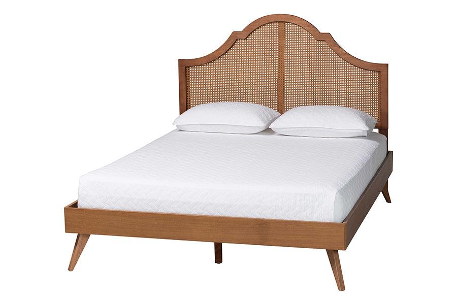Alecia Mid-Century Ash Wood Platform Bed