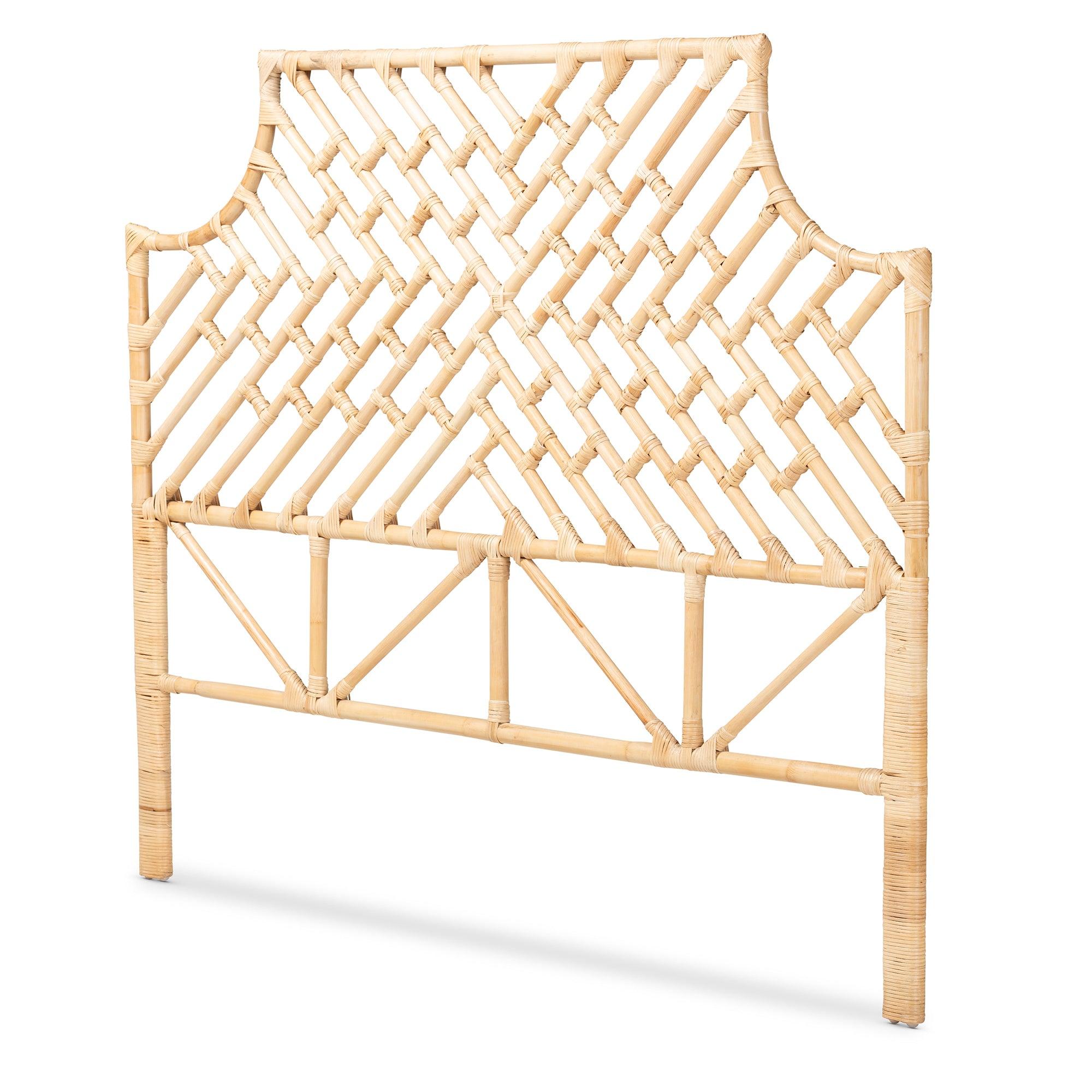 bali & pari Jayliah Modern Bohemian Rattan Standalone Headboard