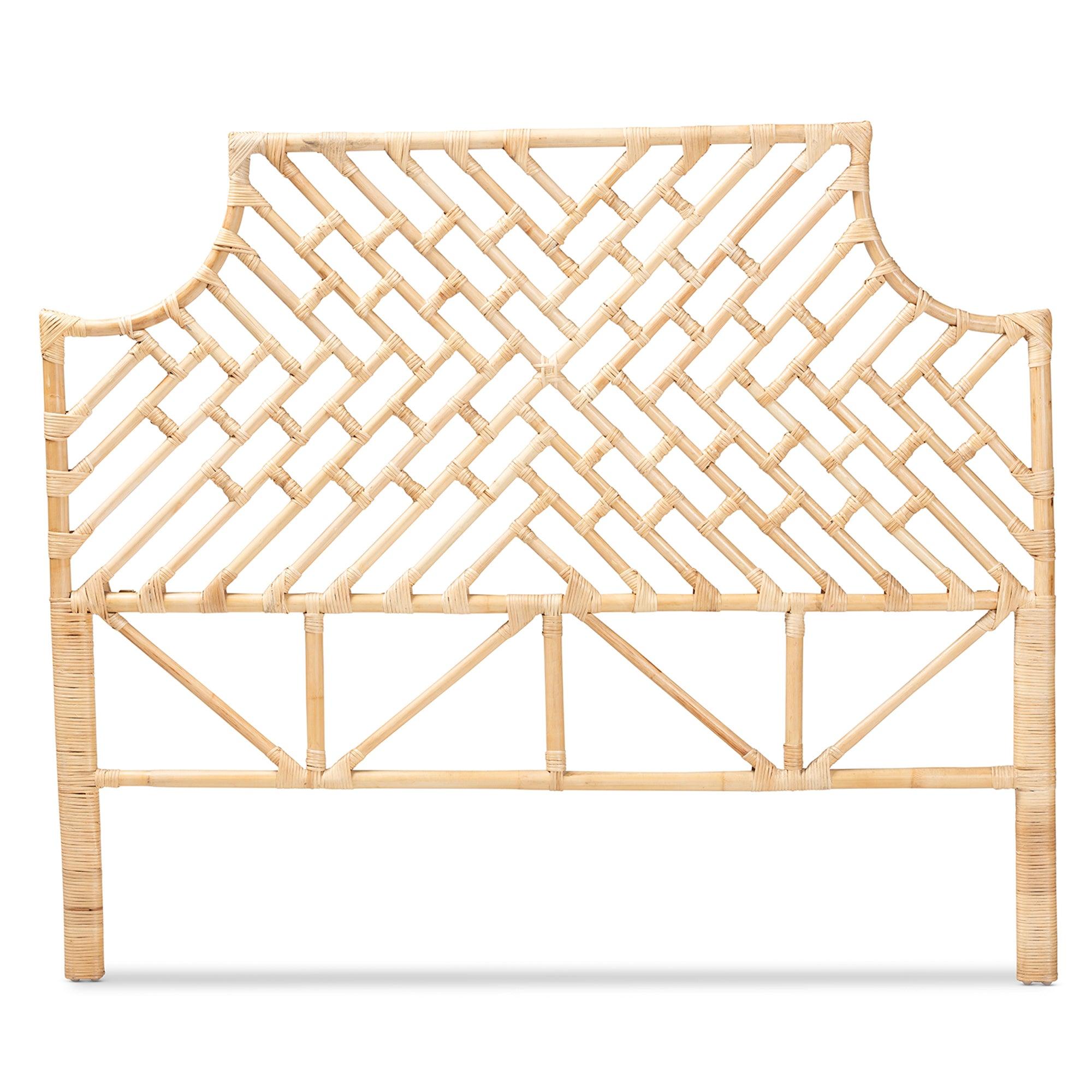 bali & pari Jayliah Modern Bohemian Rattan Standalone Headboard