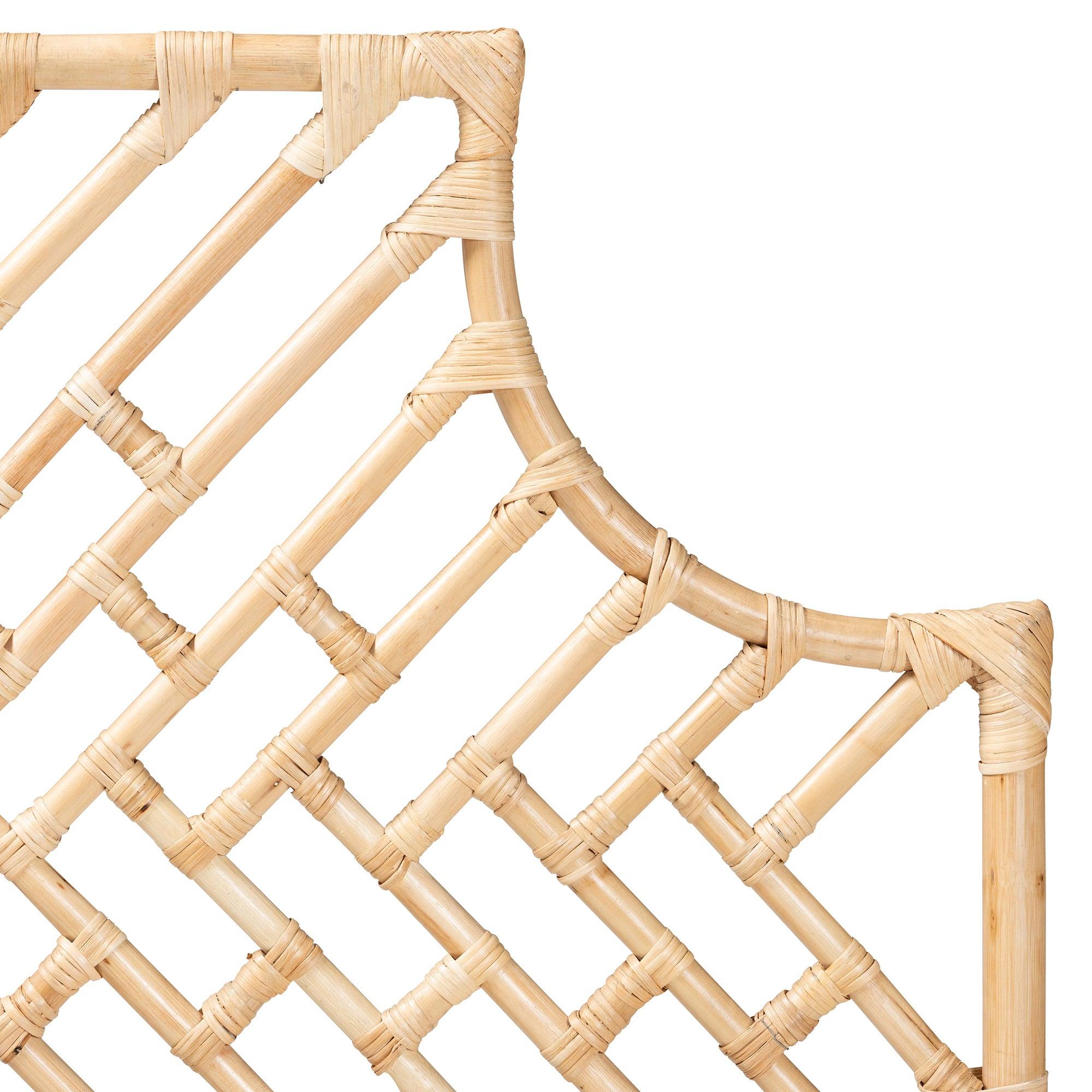 bali & pari Jayliah Modern Bohemian Rattan Standalone Headboard
