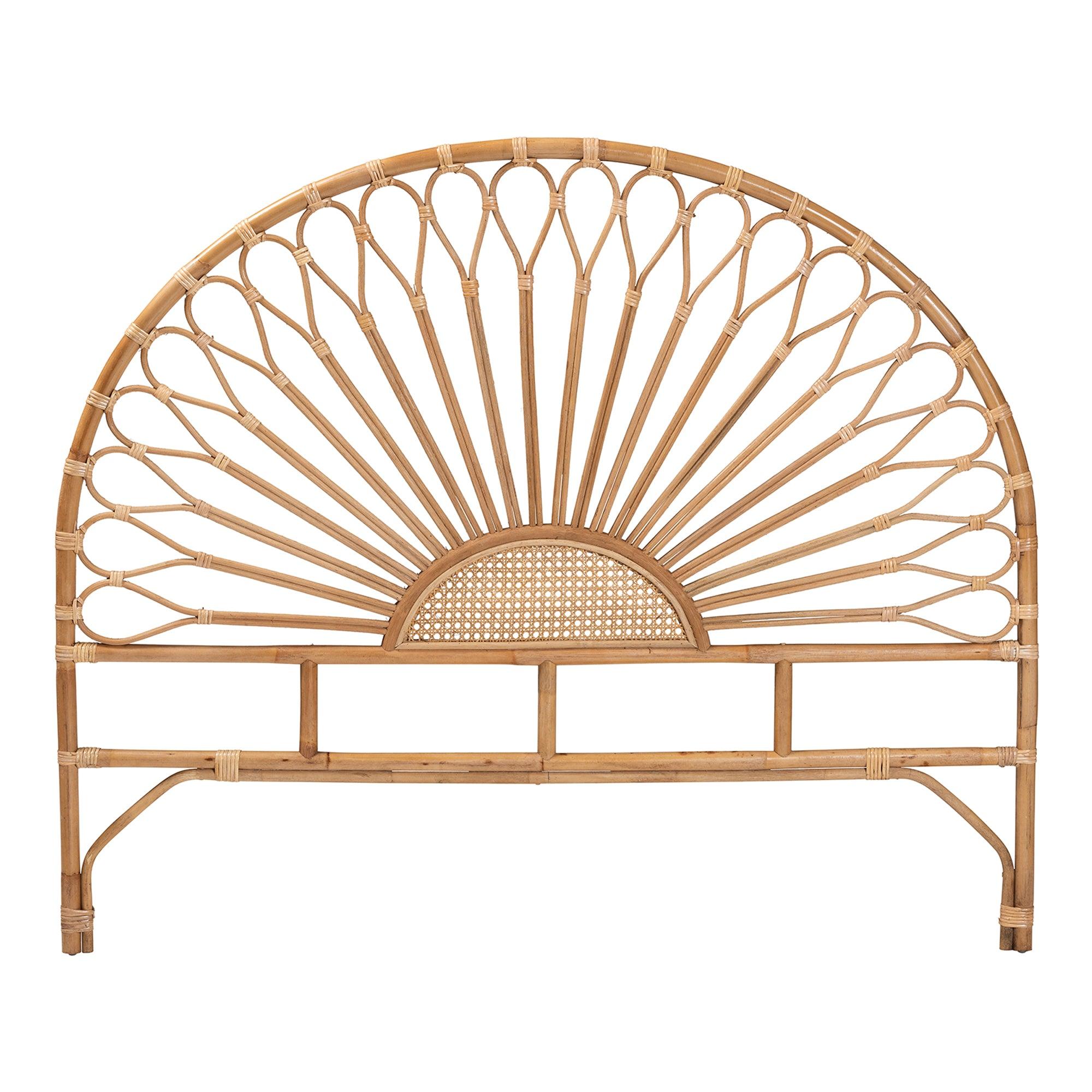 bali & pari Perenna Modern Bohemian Rattan Standalone Headboard