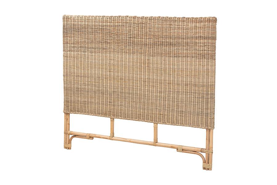 Bali & Pari Cantara Modern Bohemian Rattan Standalone Headboard