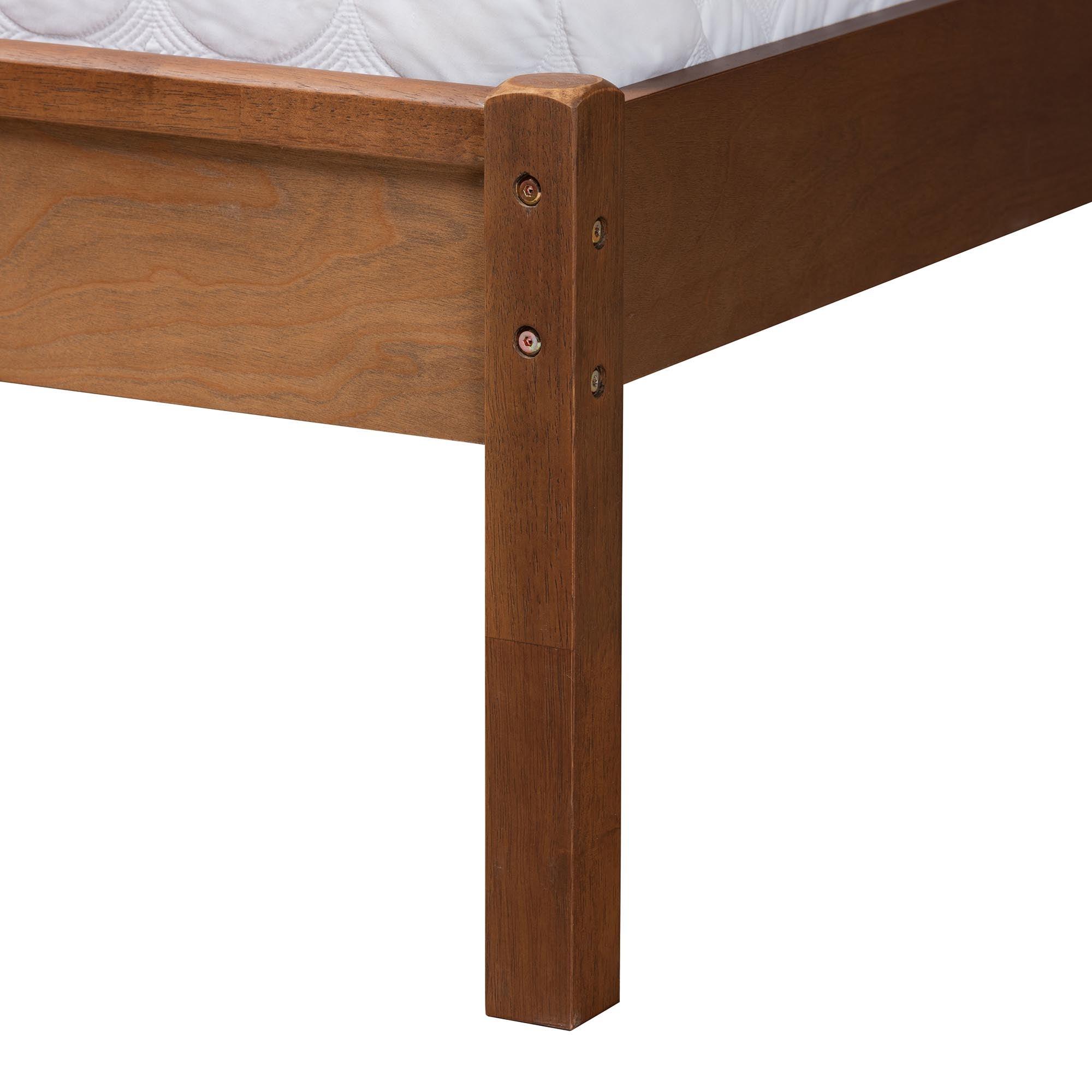 Blossom Classic and Traditional Ash Finished Wood and Rattan Platform Bed