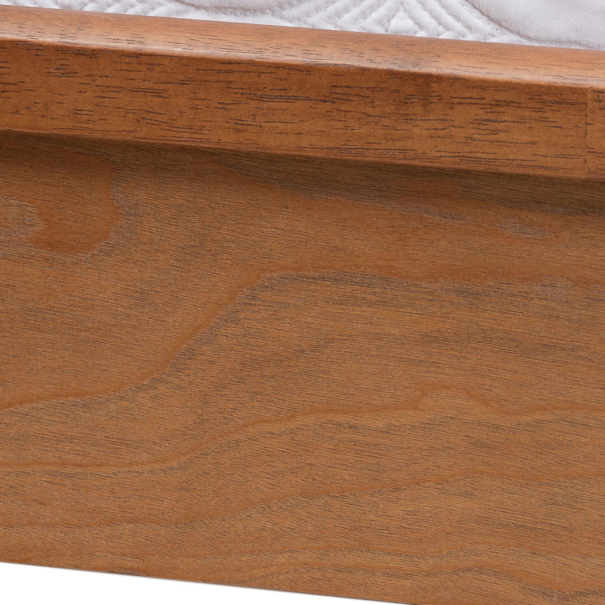 Blossom Classic and Traditional Ash Finished Wood and Rattan Platform Bed