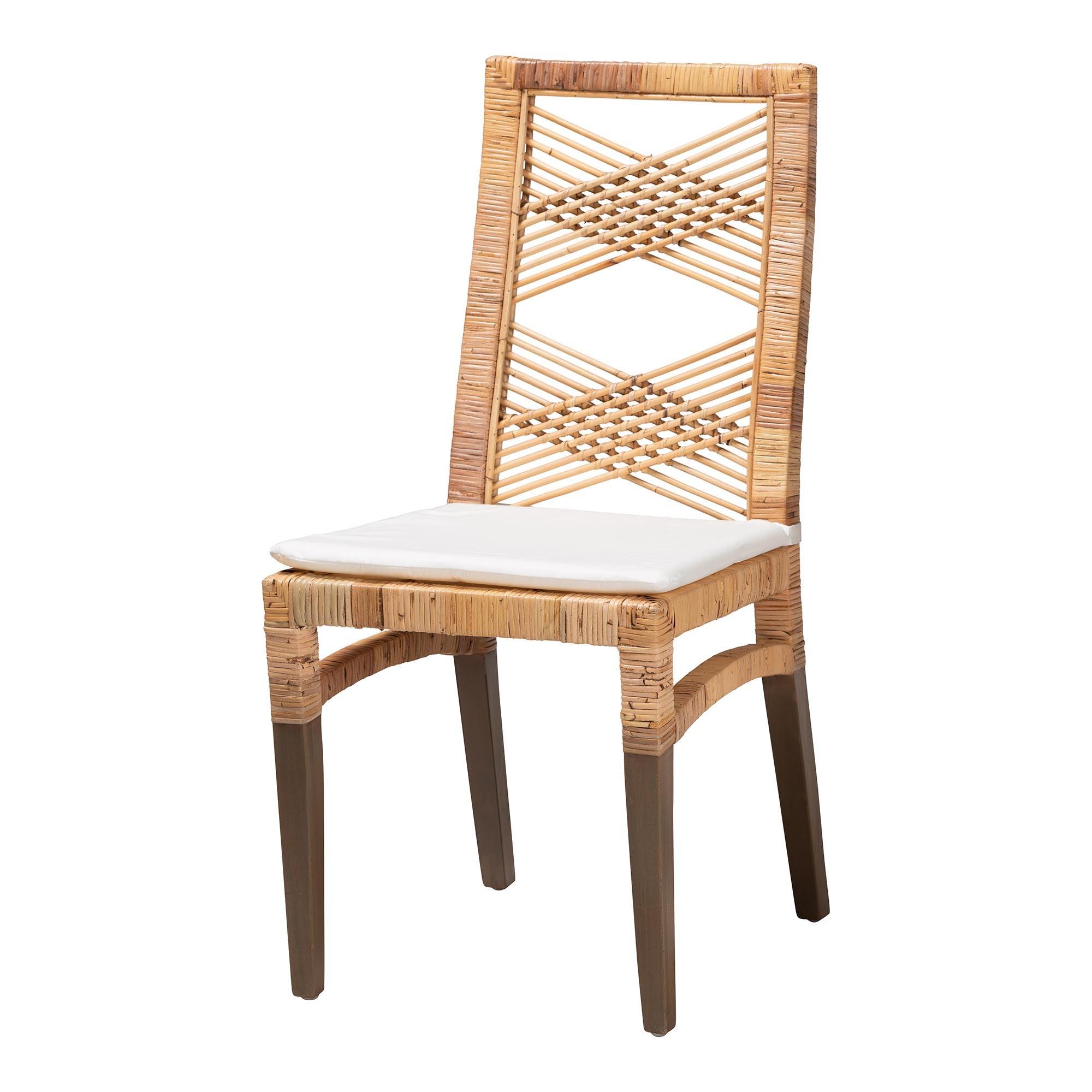 bali & pari Poltak Modern Bohemian Rattan Dining Chair